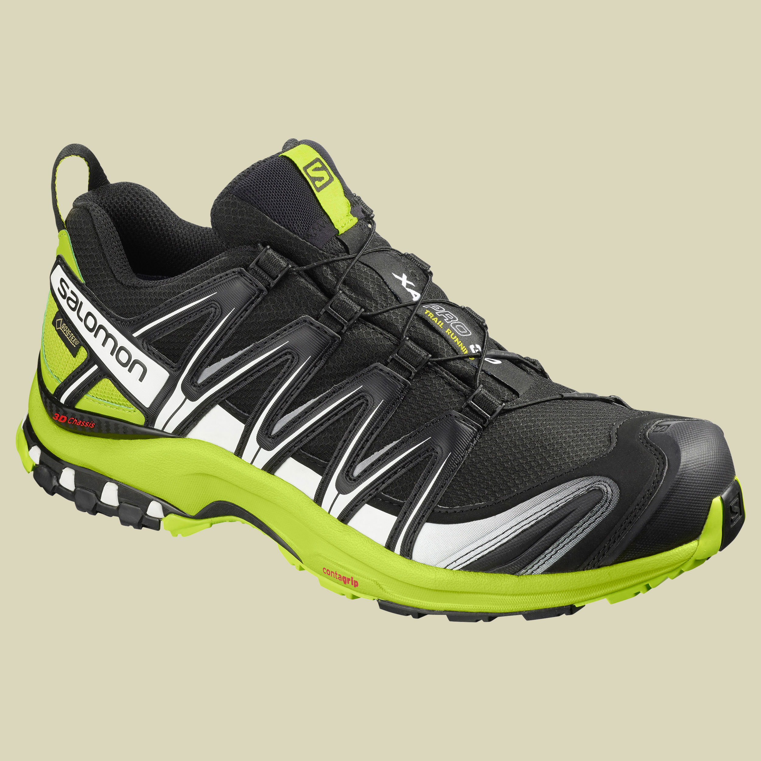 XA Pro 3D GTX Men Größe UK 7,5 Farbe black/lime green/wht