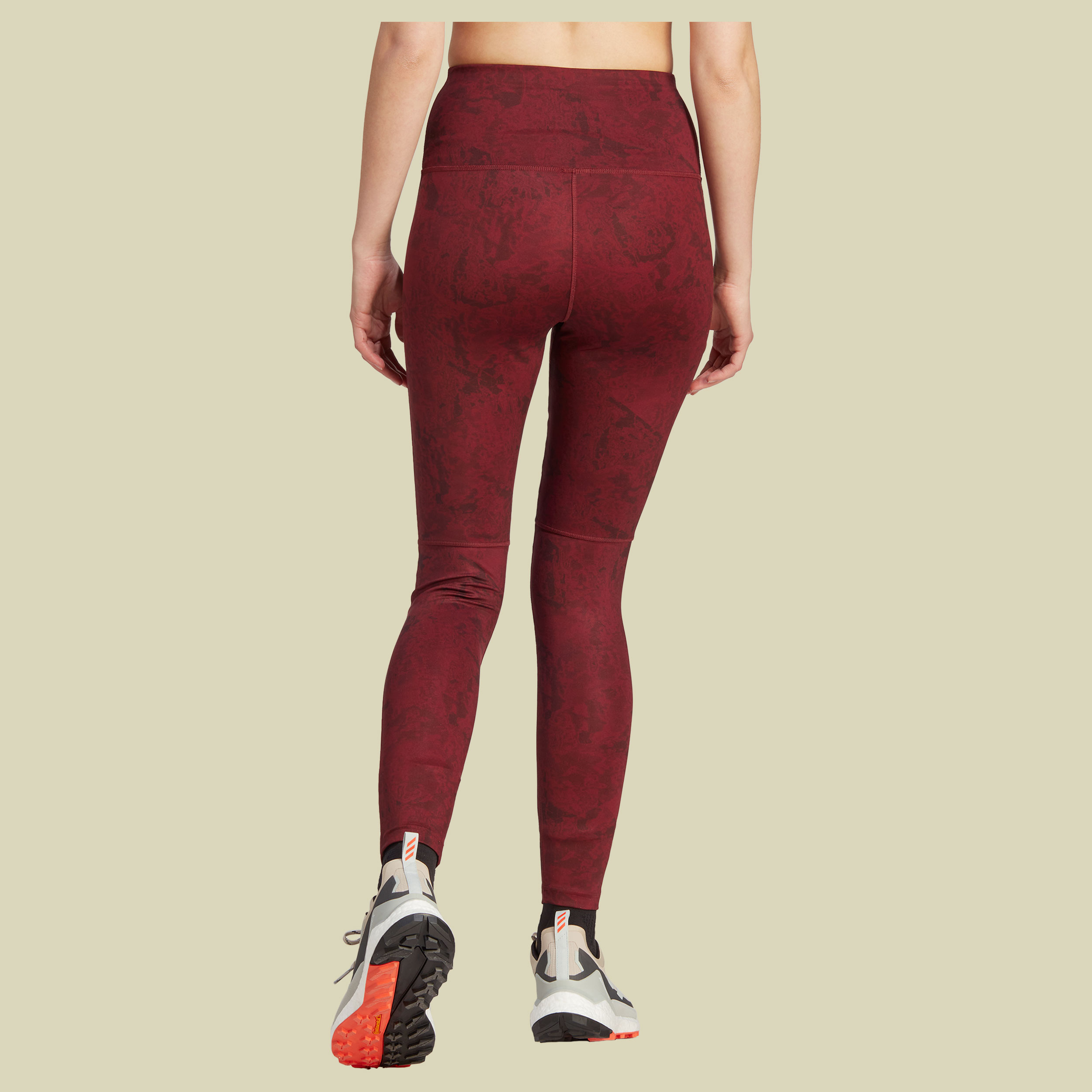 Terrex Multi Allover Print Leggings Women Größe 38 Farbe shadow red