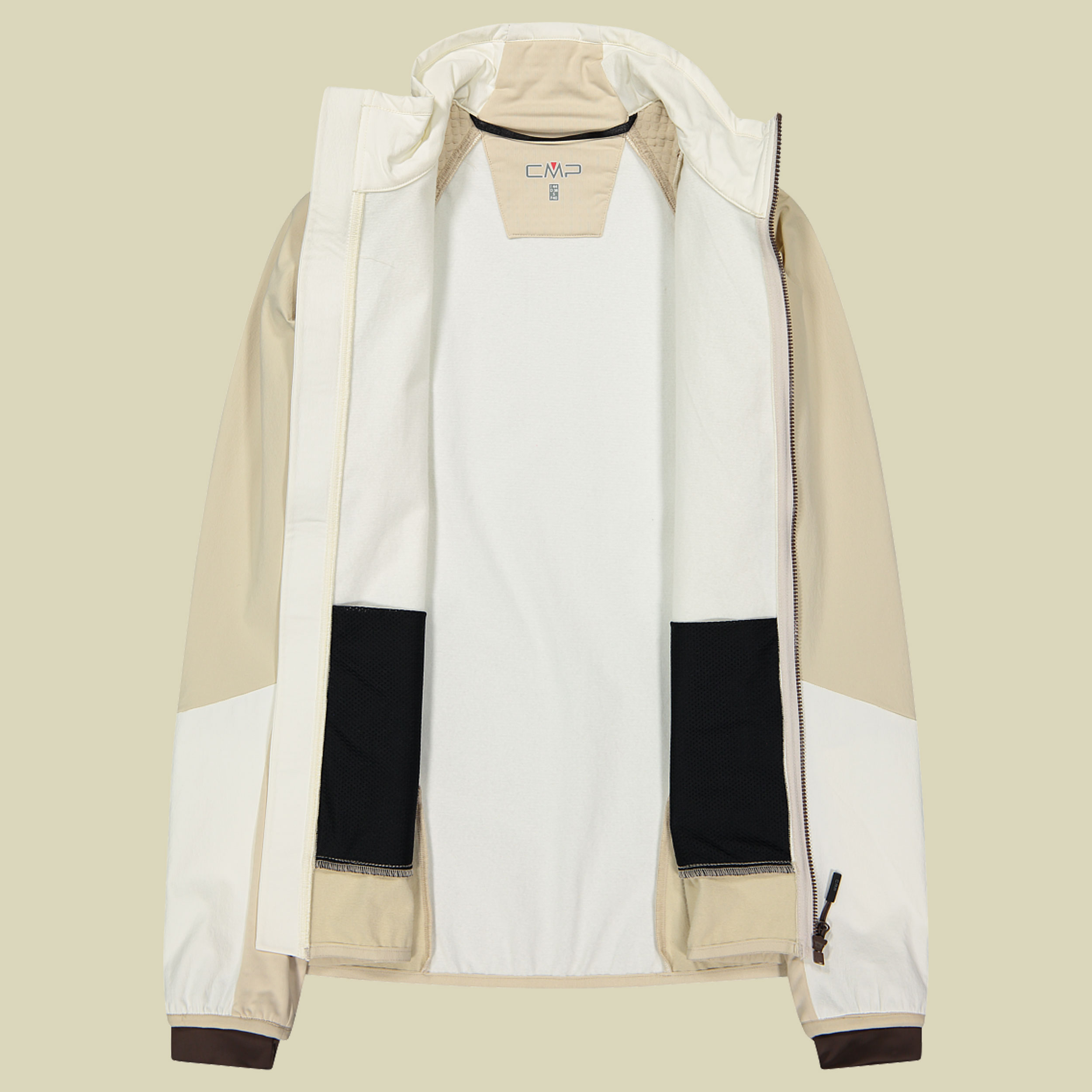 Woman Jacket Hybrid with detachable sleeves 44 beige - Farbe offwhite