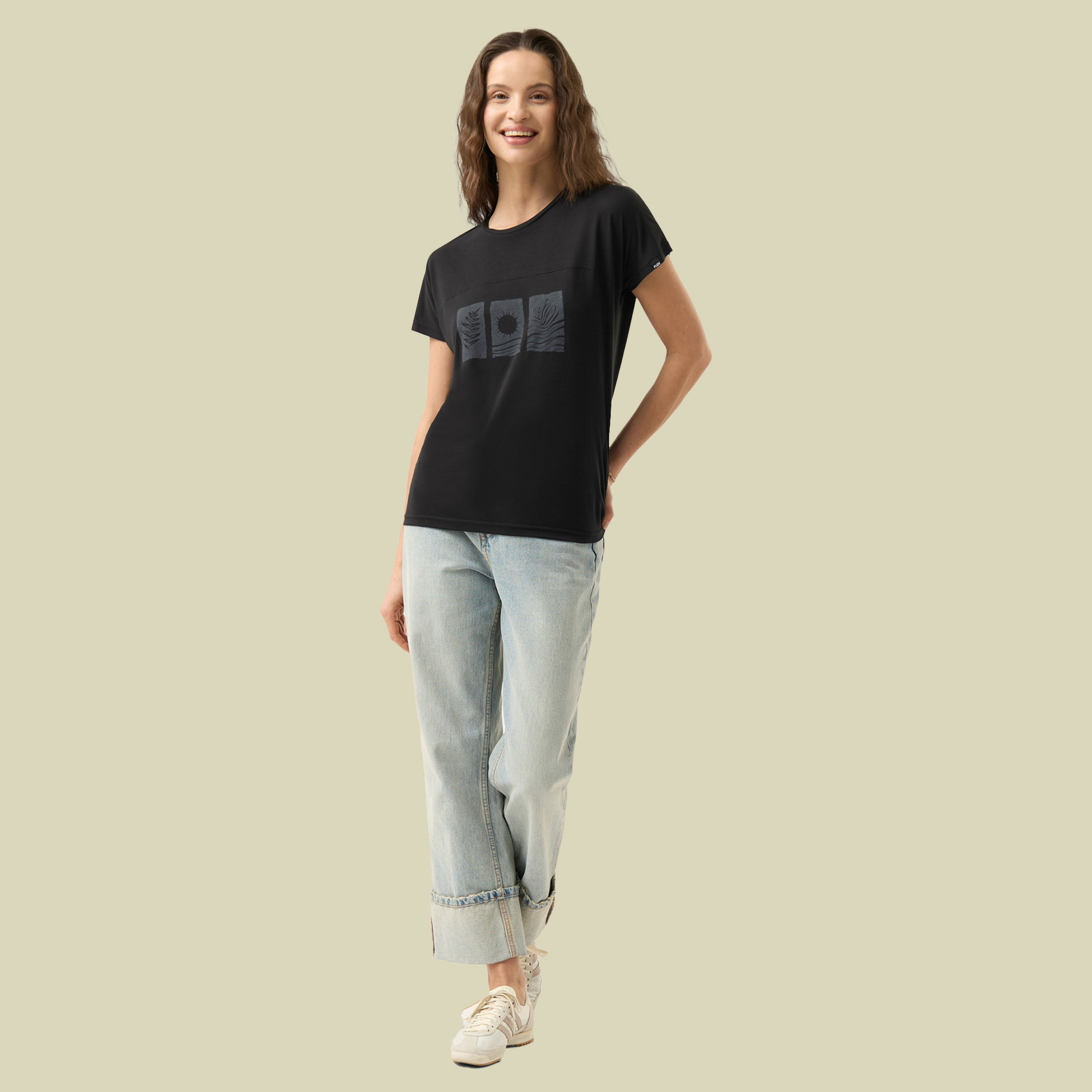 Pagosa Bamboo Lady T-Shirt L schwarz - black/dark grey
