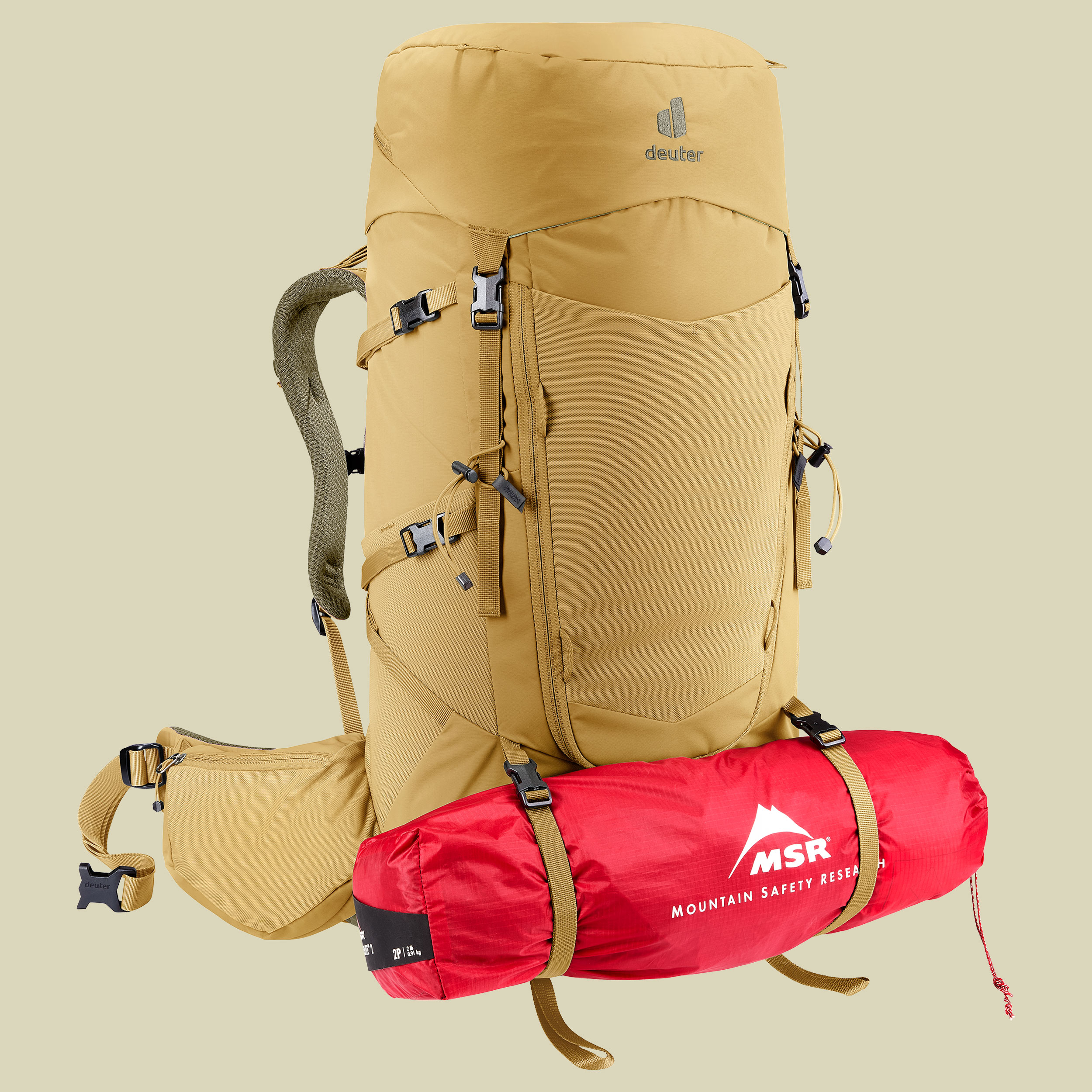 Aircontact Core 45+10 SL Women 45 + 10 gelb - savanna-nori