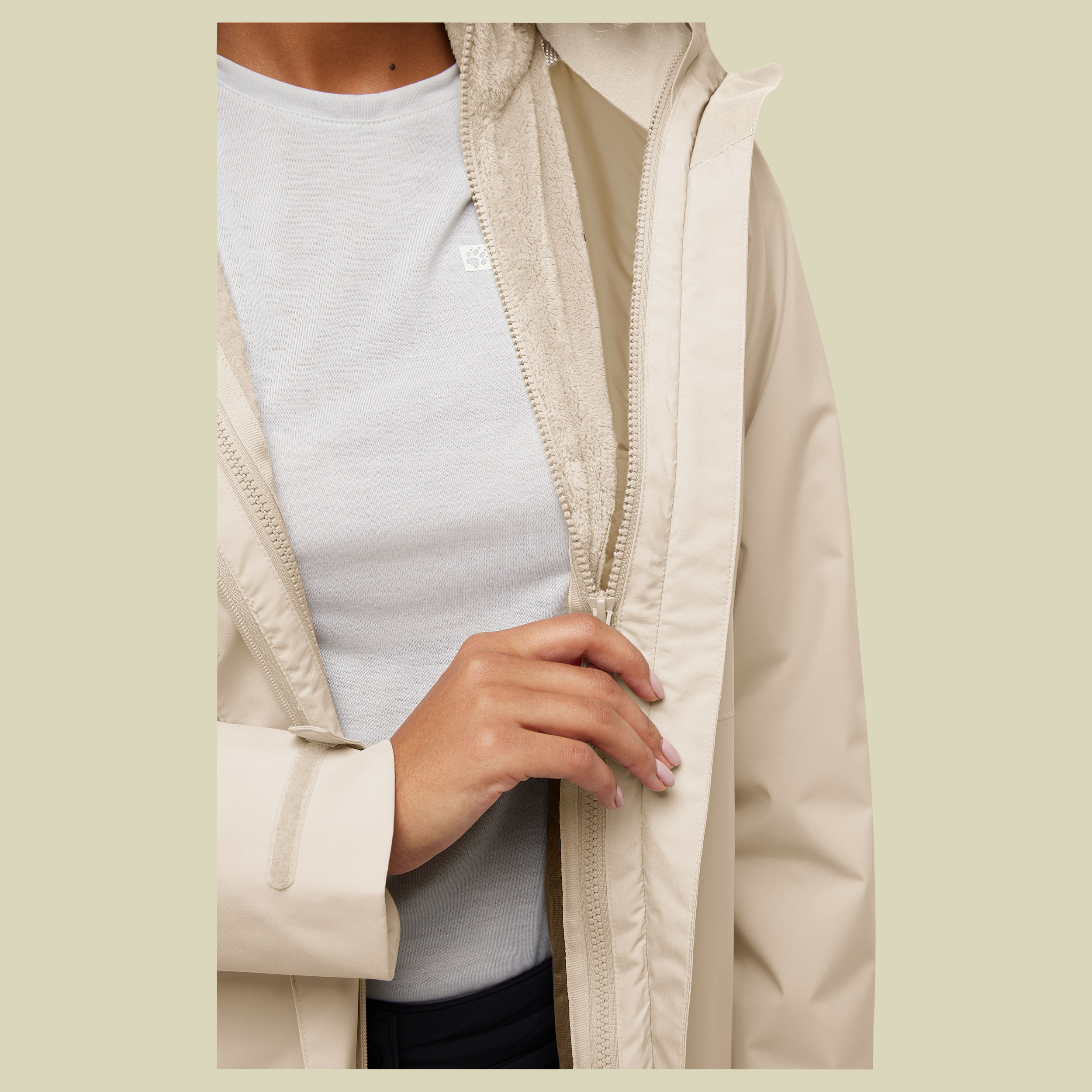 Rotwand 3IN1 Jacket Women XL grau1 - oyster