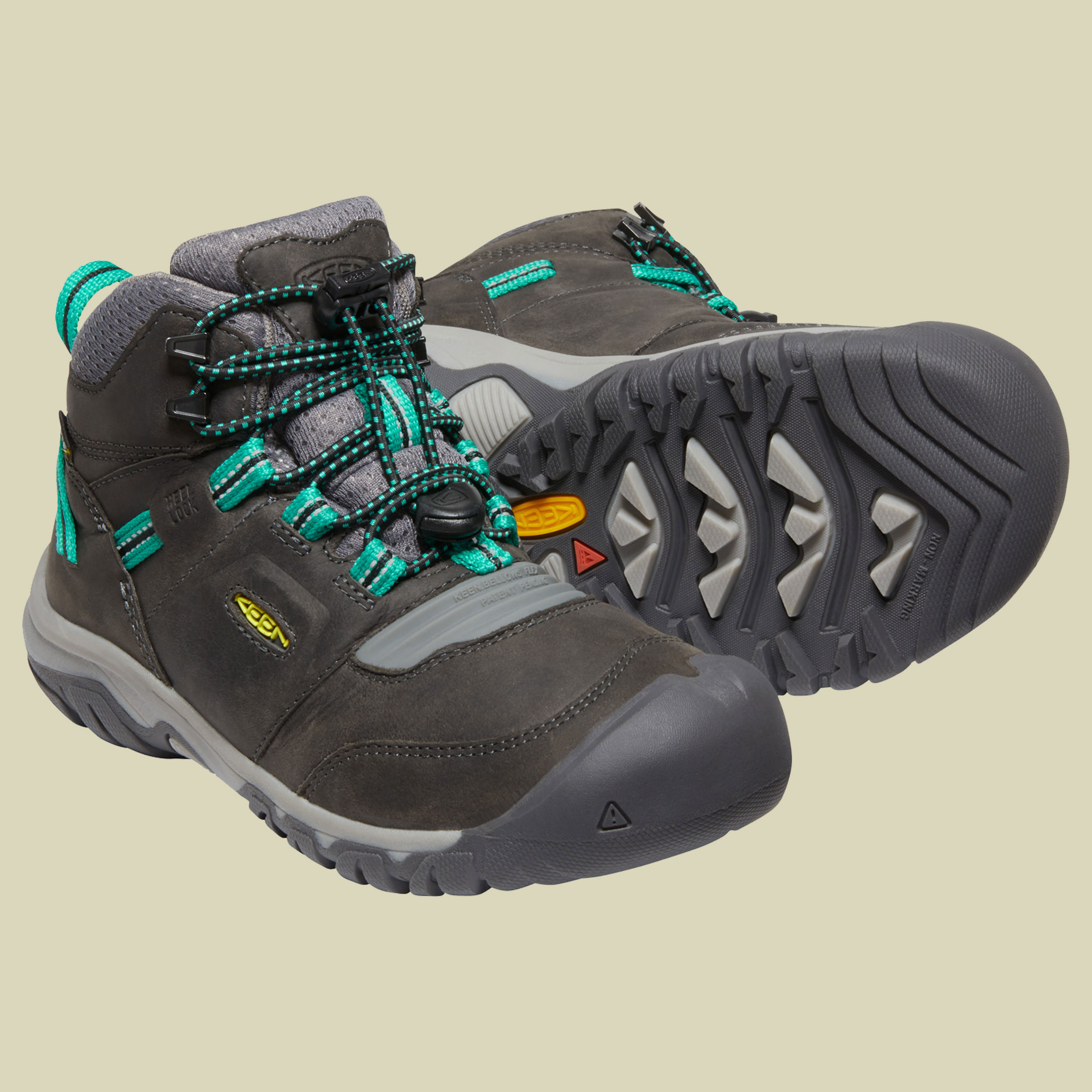 Ridge Flex Mid WP Kids Größe 32-33 Farbe magnet/greenlake