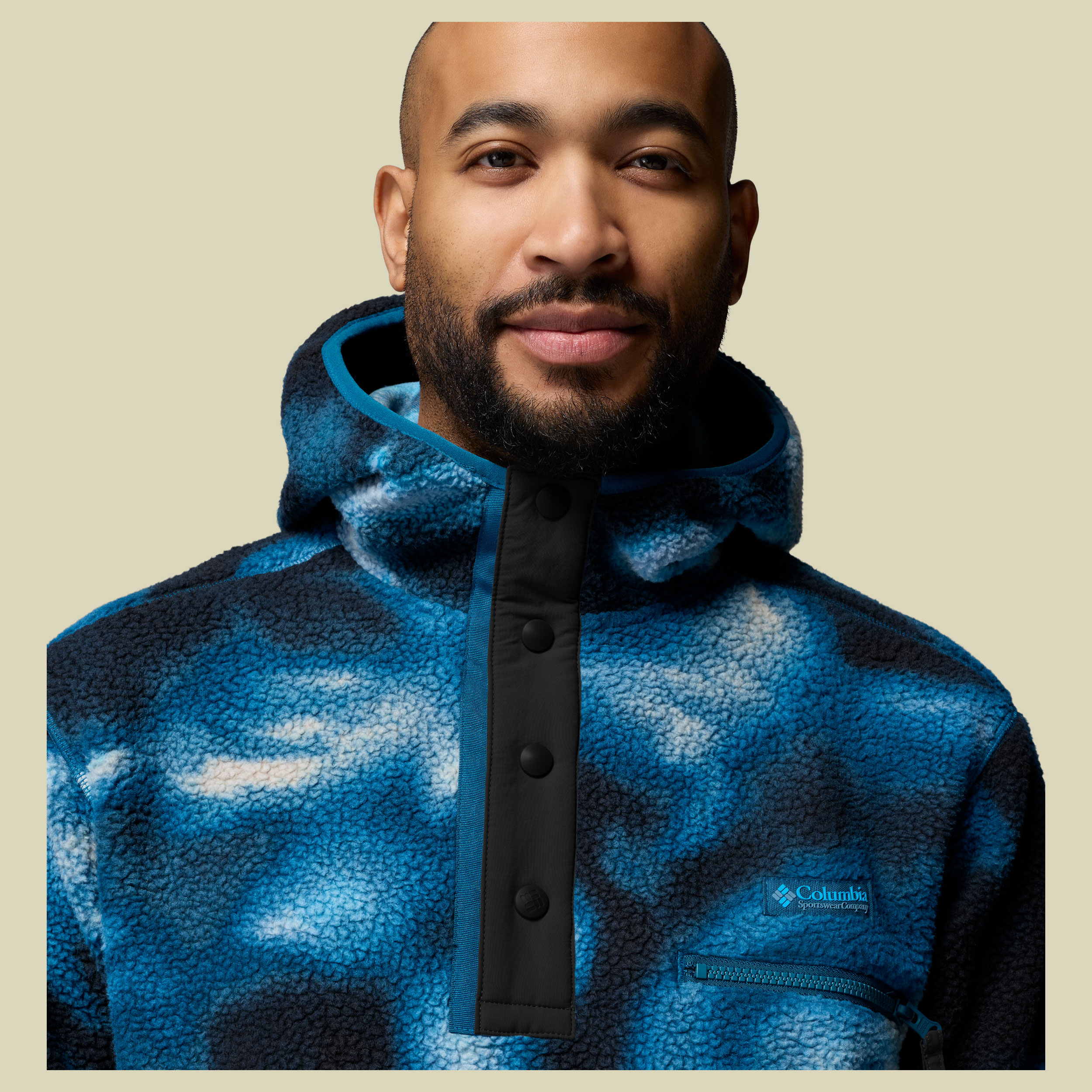 Helveta II Printed Hoodie Men XL blau - phoenix blue dyeflow