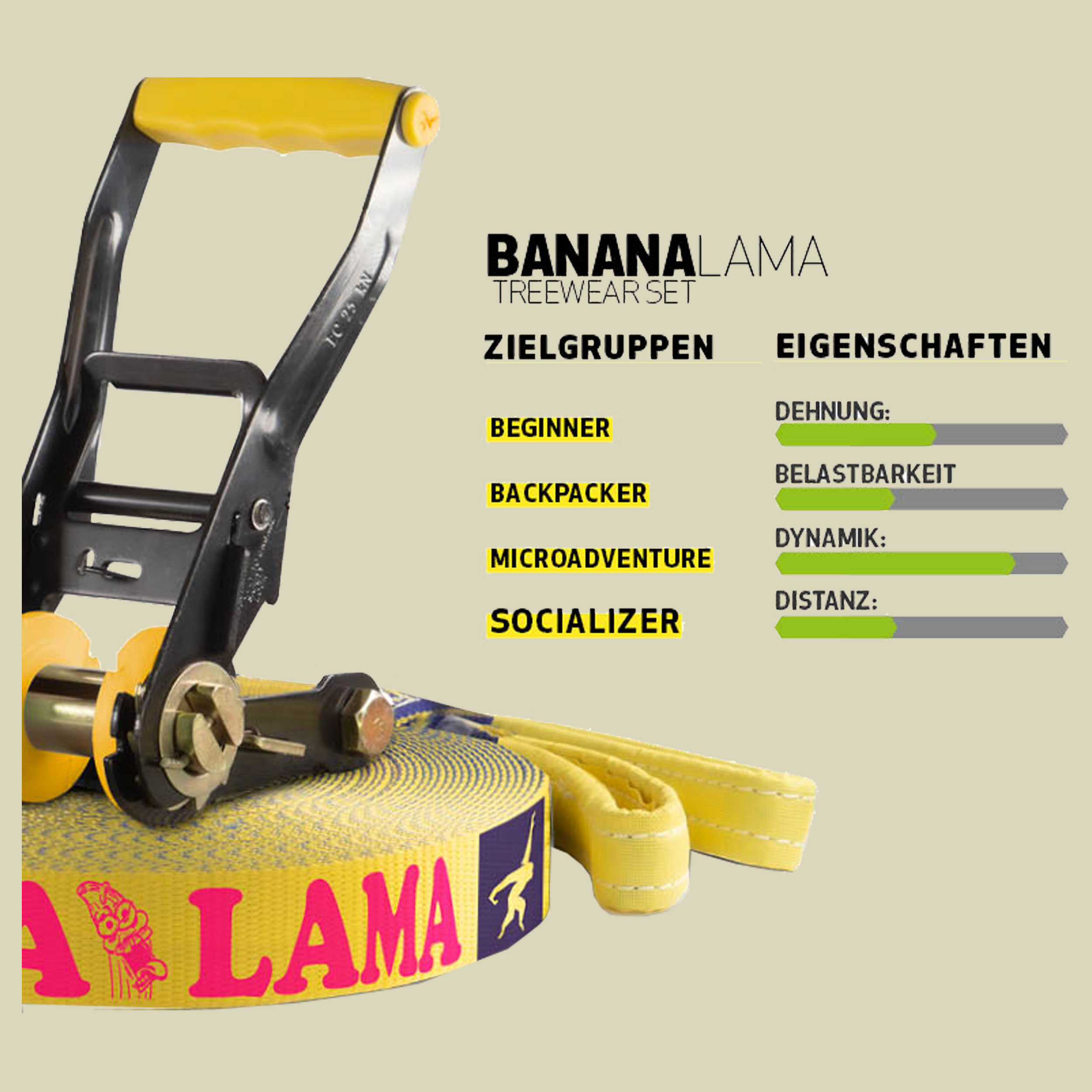 Banana Lama Treewear Set Länge 12,5 + 2,5 m