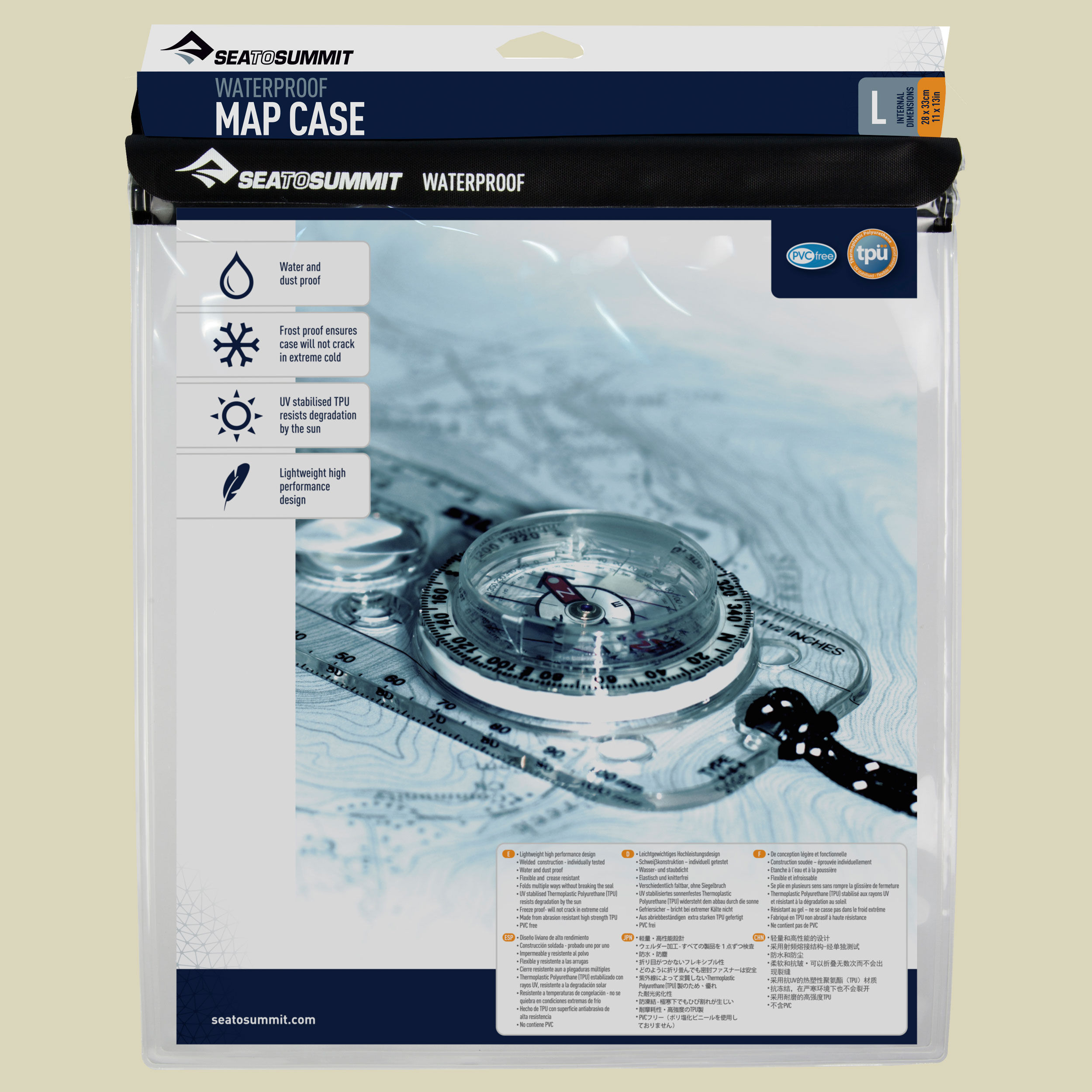 Waterproof Map Case Größe L Farbe clear