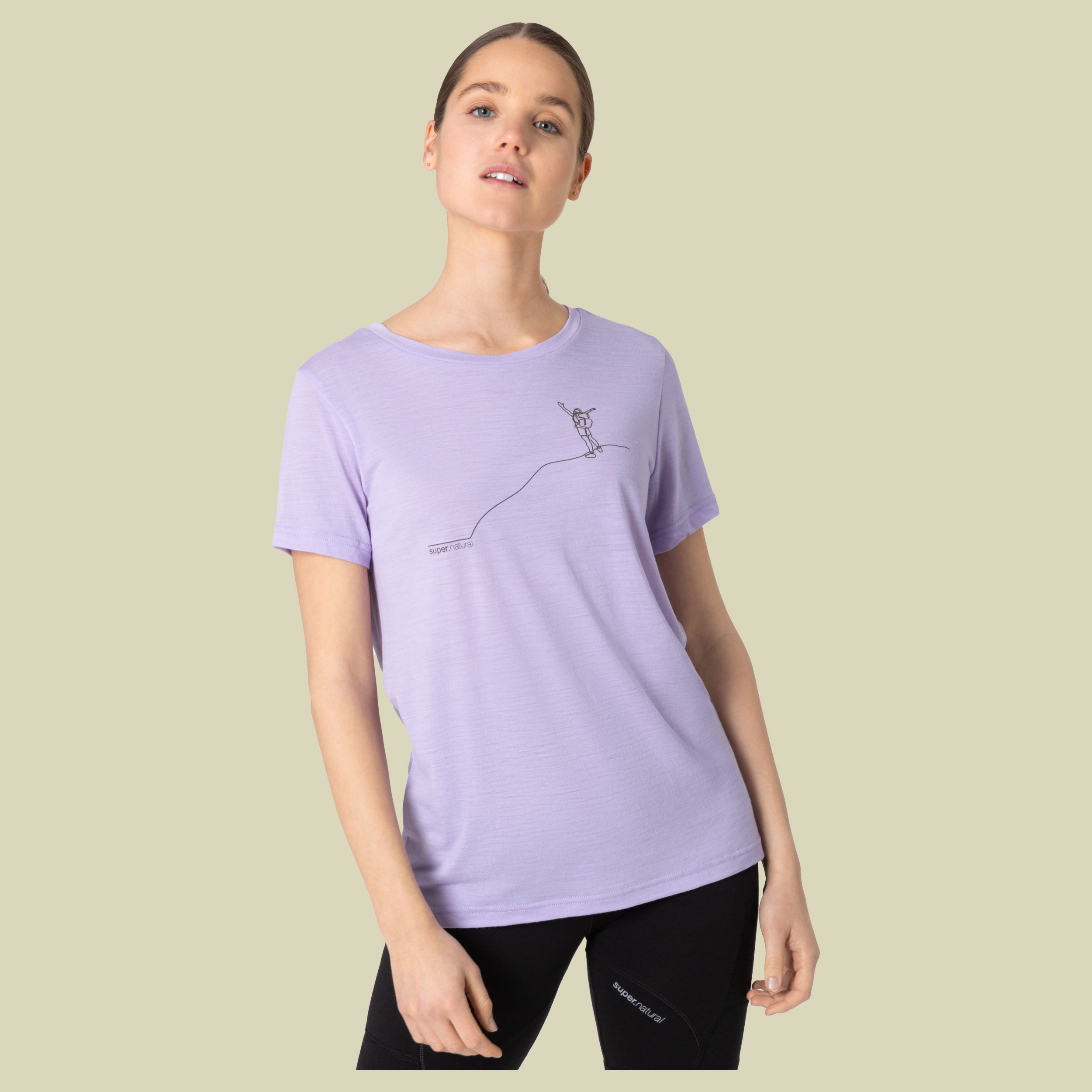 Gipfelglück Tee Women Größe S Farbe lavender/stone grey