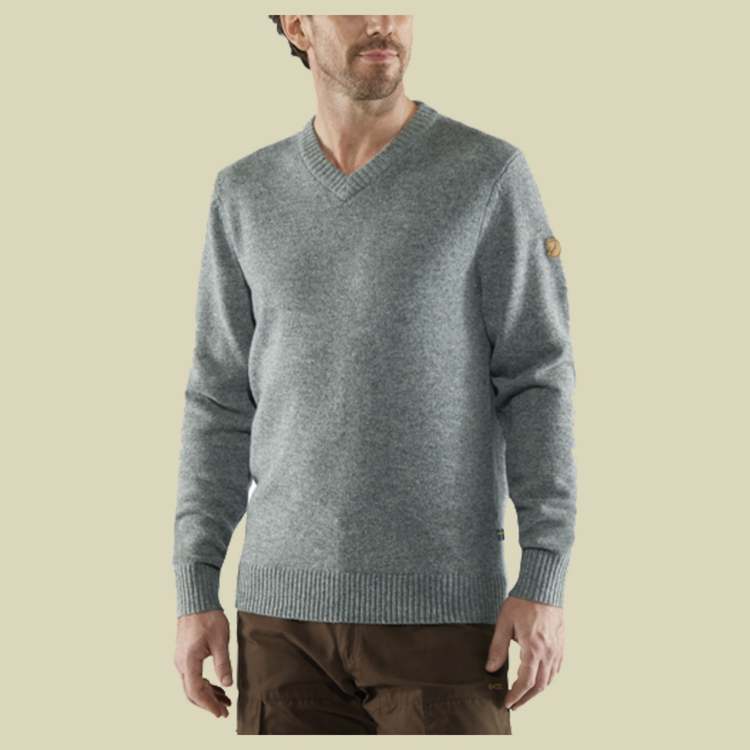 Övik V-Neck Sweater Men Größe L  Farbe grey