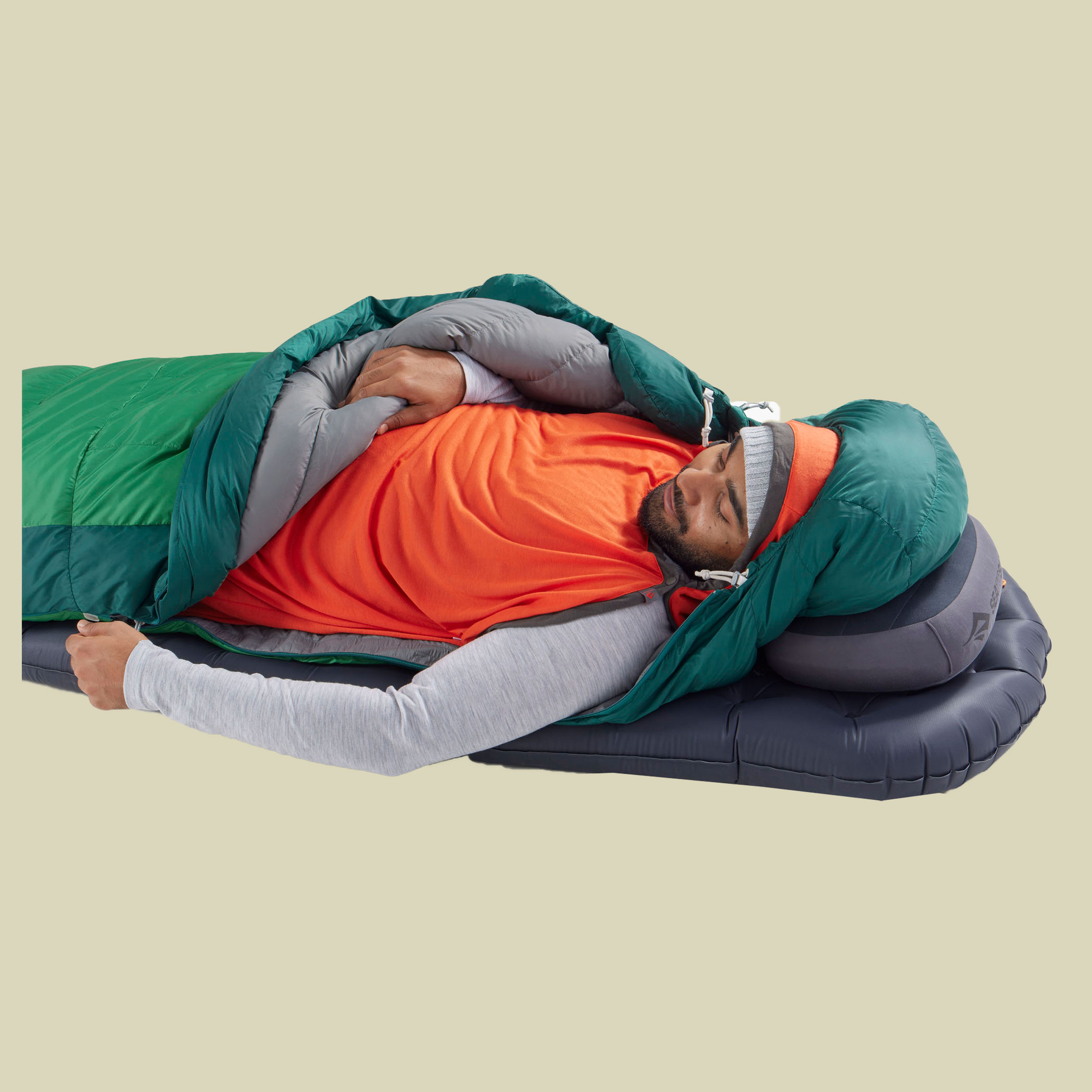 Ascent Down Sleeping Bag -9C grün regular 185 cm - Farbe rain forest