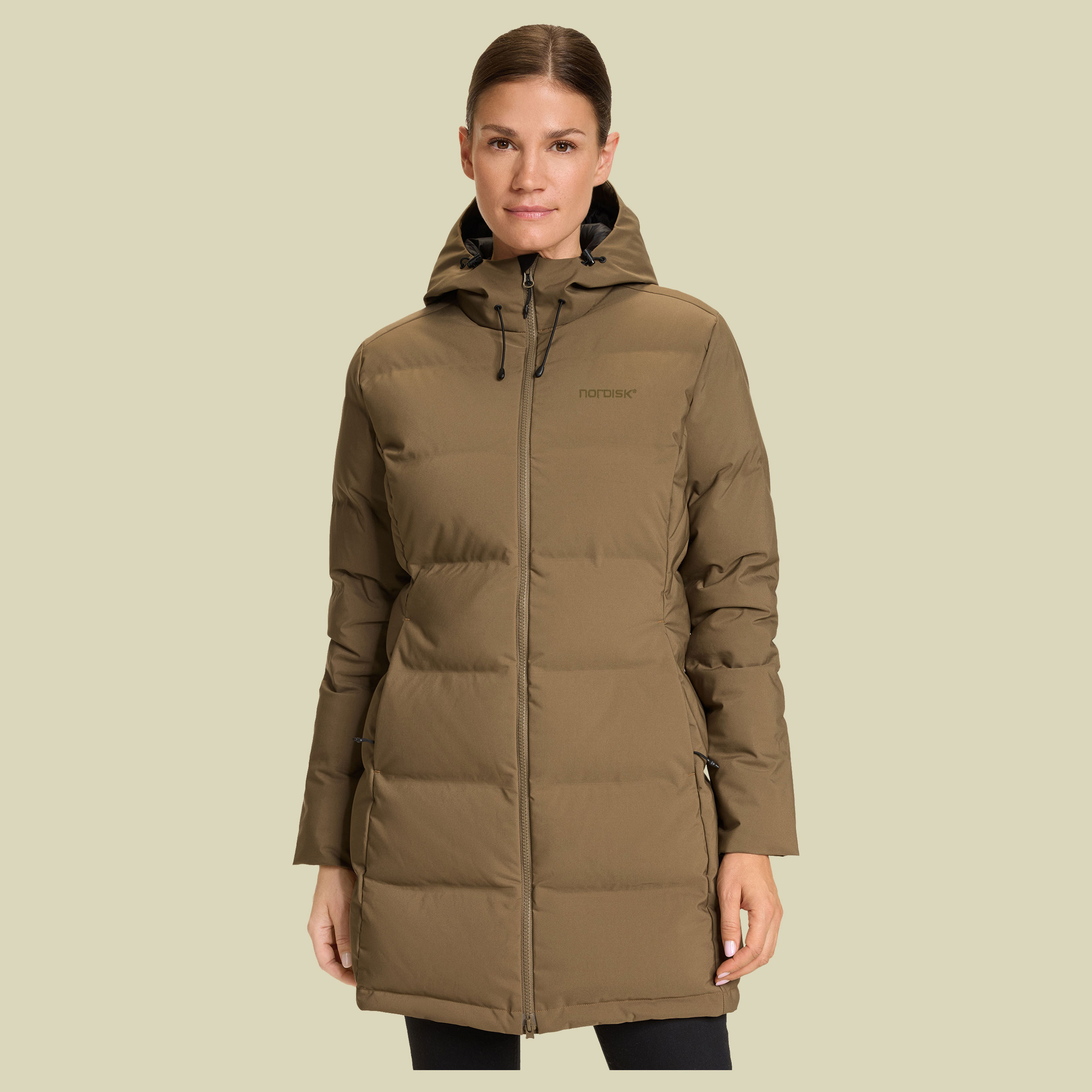 Aukea W's Bonded Down Coat L braun - capers
