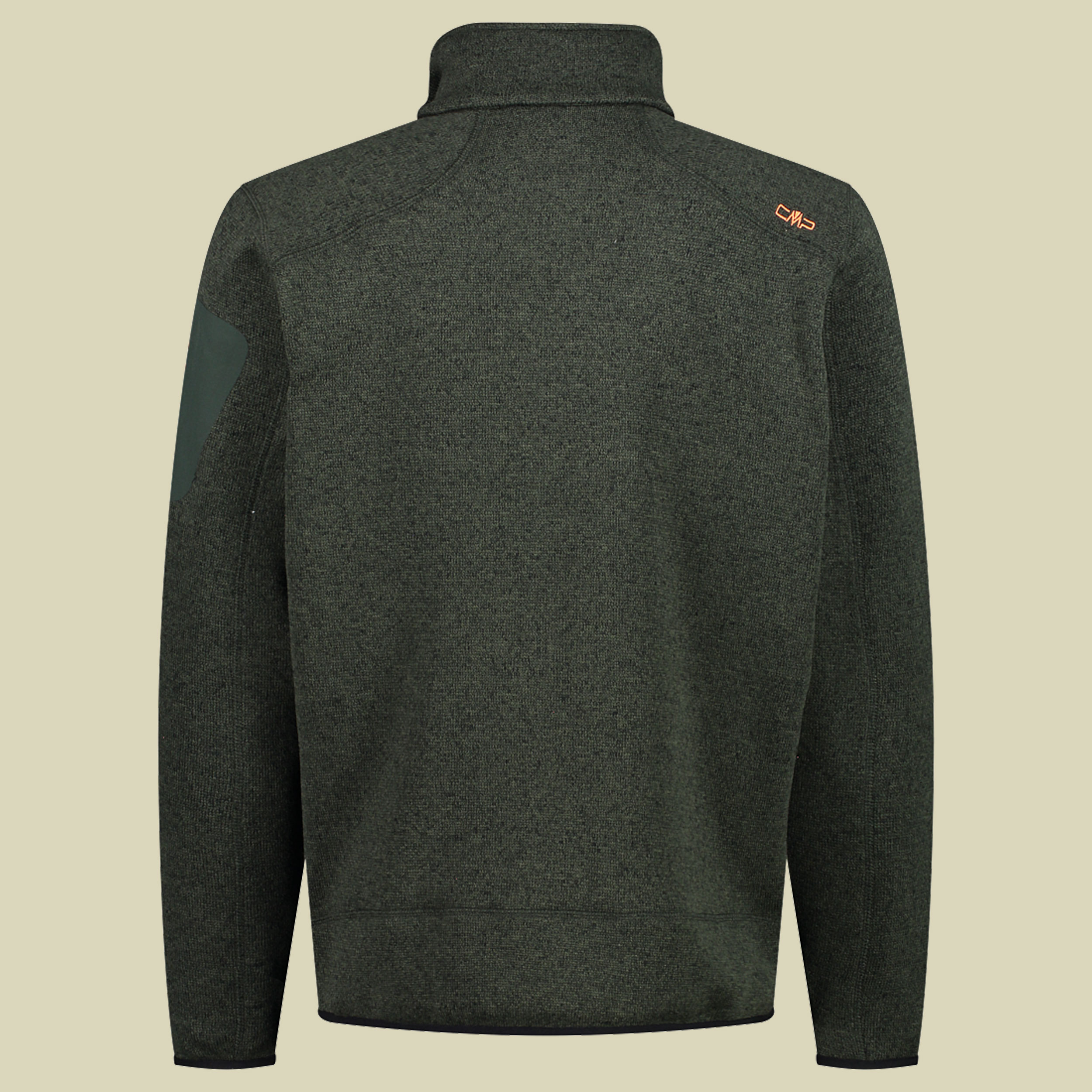 Man Knitted Fleece Jacket CMP 3H60747N Größe 50 Farbe 00FM oil green-nero