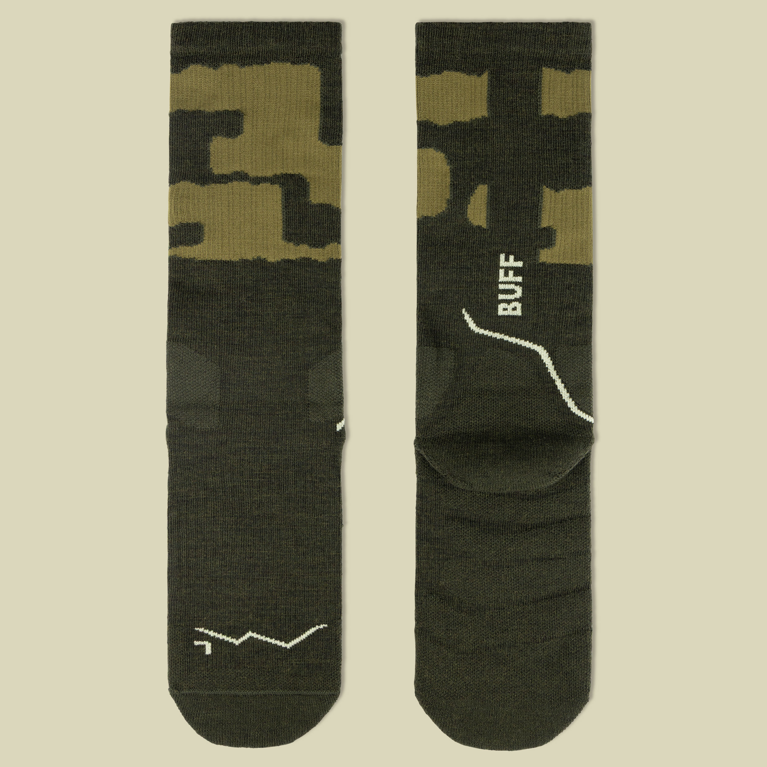 Merino Midweight Crew Socks 45-47 (XL) grün - MWC2 beetle green