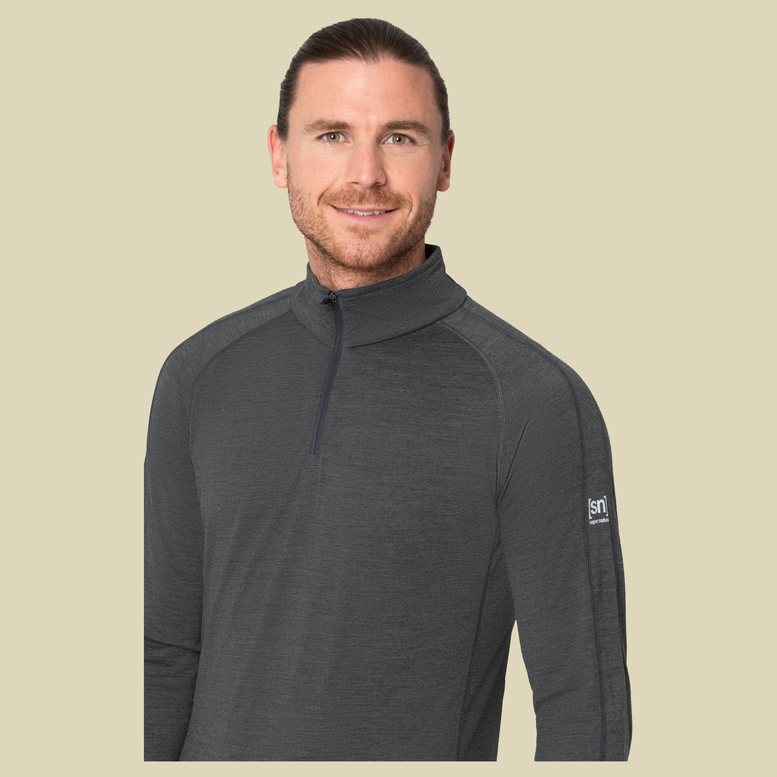 Base ¼ Zip 175 Men Größe XXL Farbe pirate grey melange