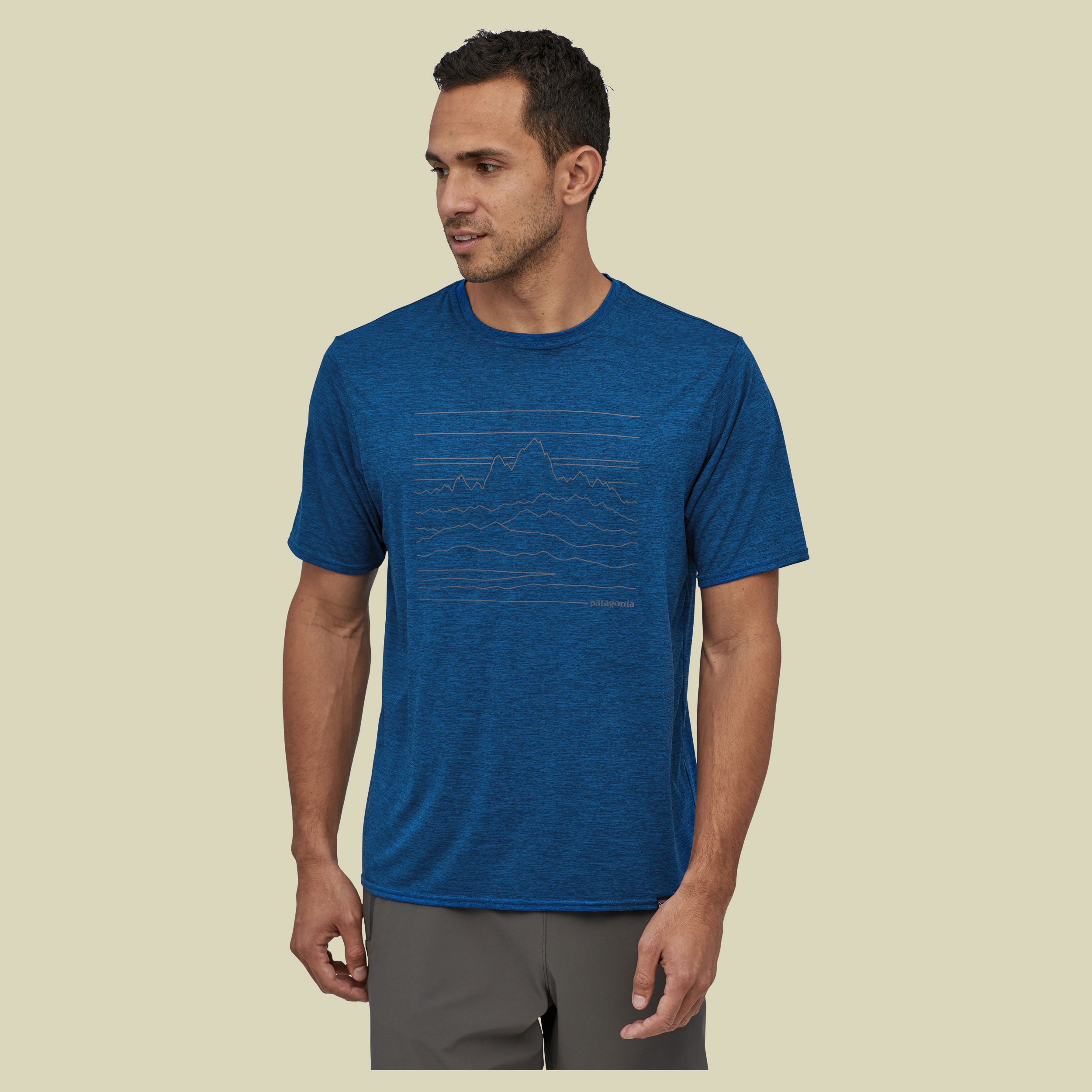 Capilene Cool Daily Graphic Shirt Men Größe S Farbe up high endurance: superior blue x-dye