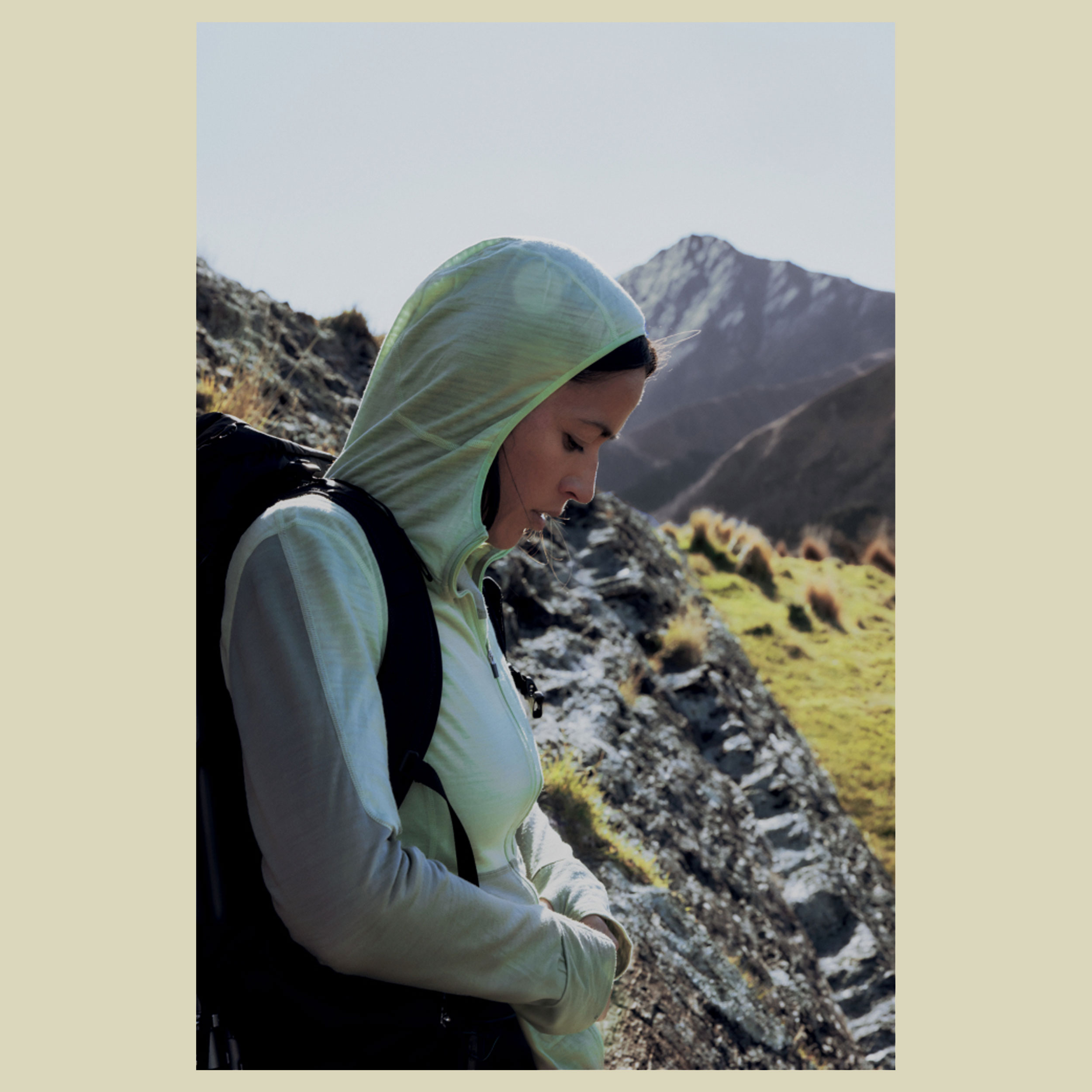 Merino 200 Realfleece Descender LS Zip Hoodie Women S grün - glazen/lichen/cb