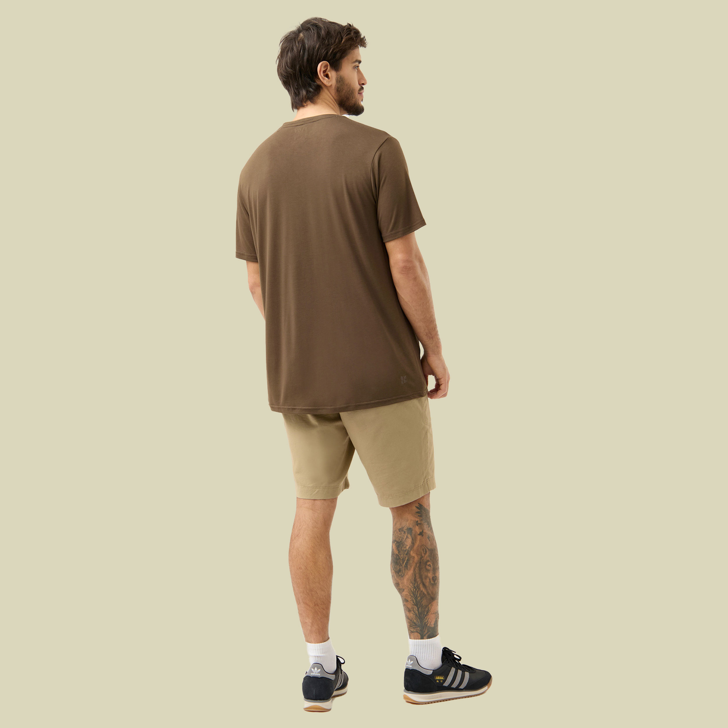 Timberon Bamboo T-Shirt Men L braun - dark brown/orange