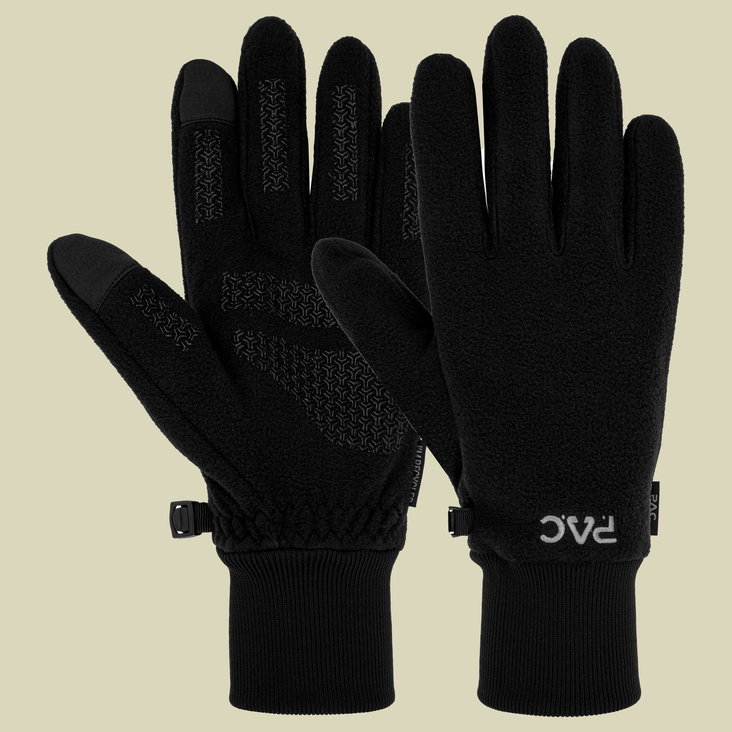 Recycled Fleece Glove + Touch XL schwarz - black