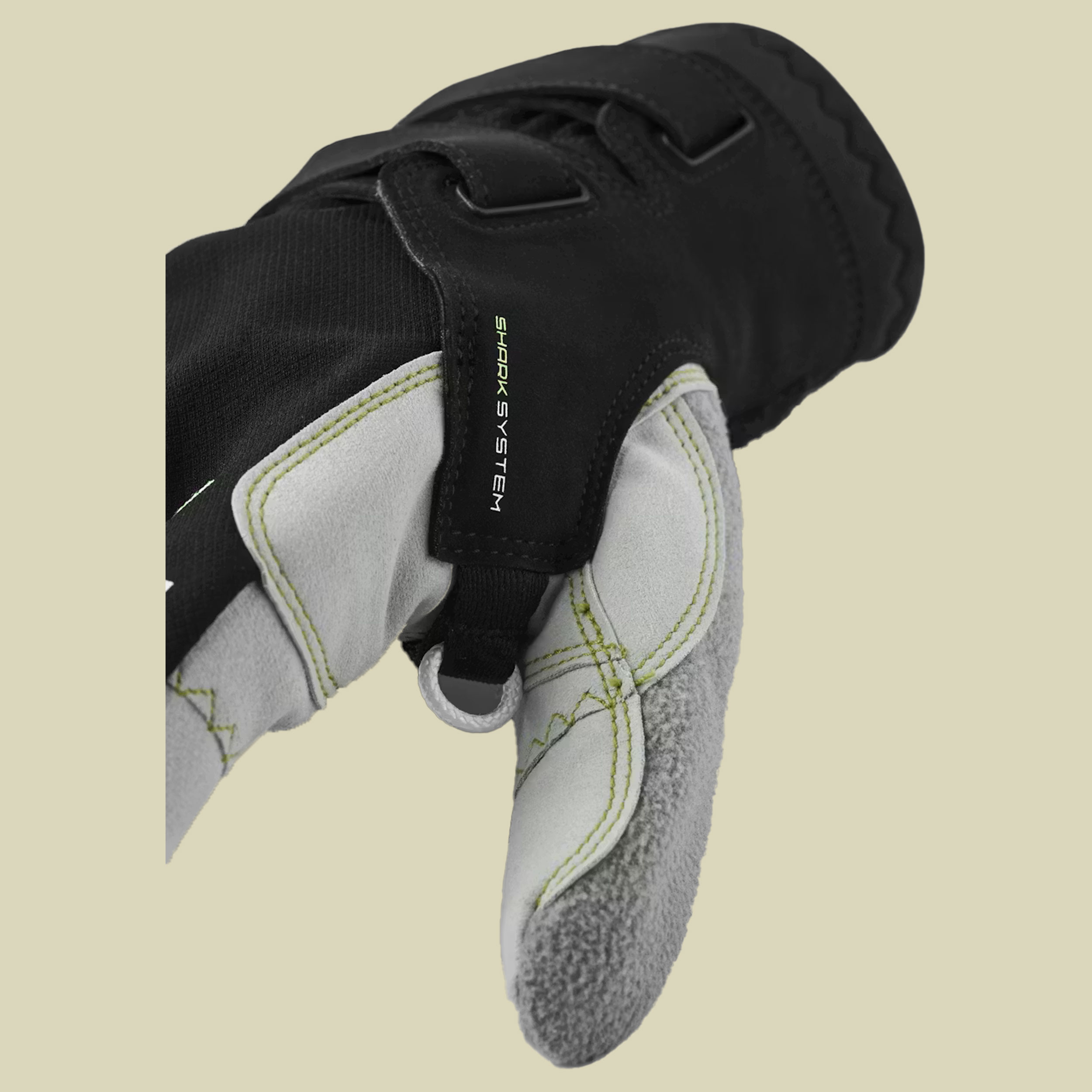 XC Ergo Grip Shark - 5 Finger 9 schwarz - black/light grey