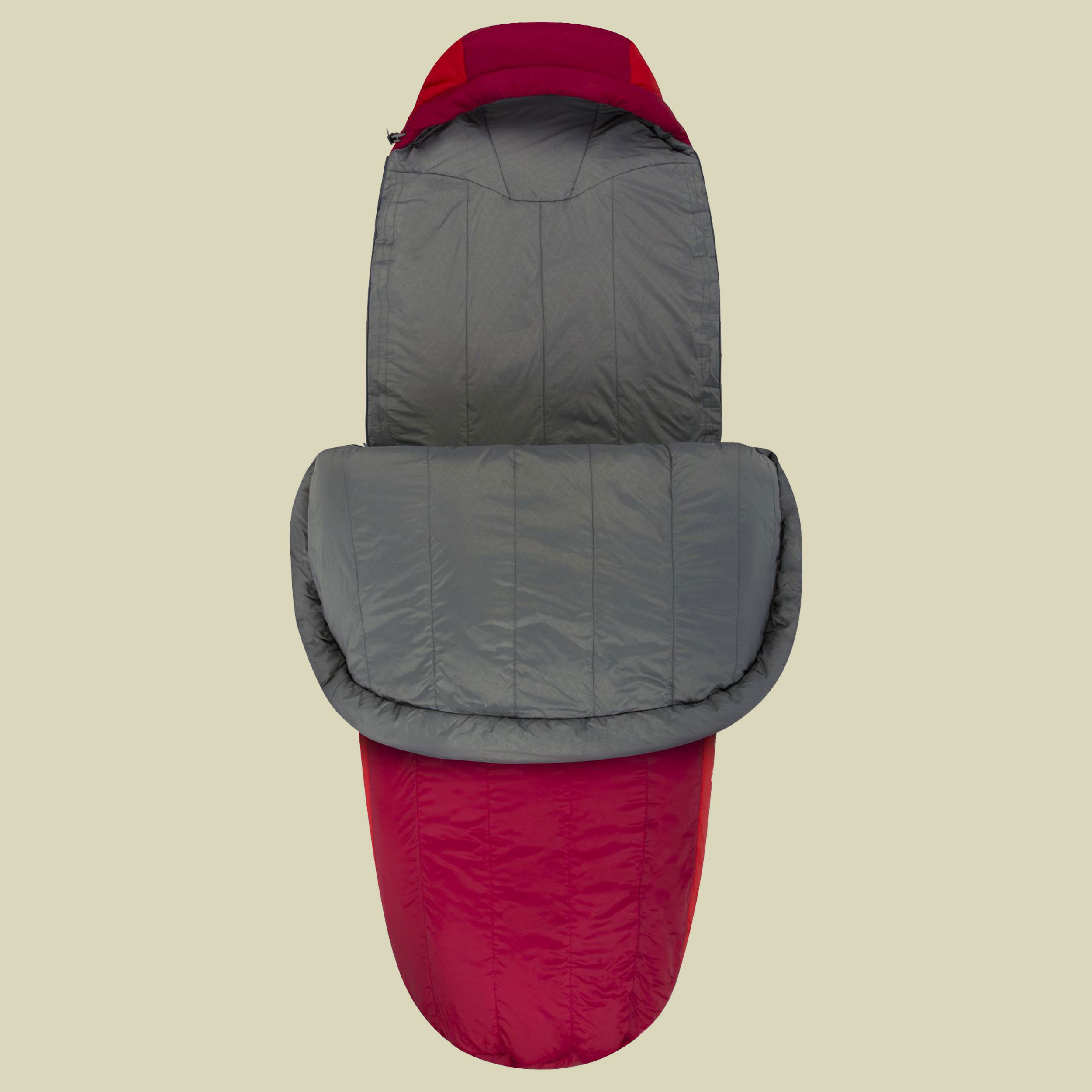Basecamp BcIII bis Körpergröße 198 cm Farbe dark red/red, Reißverschluss links