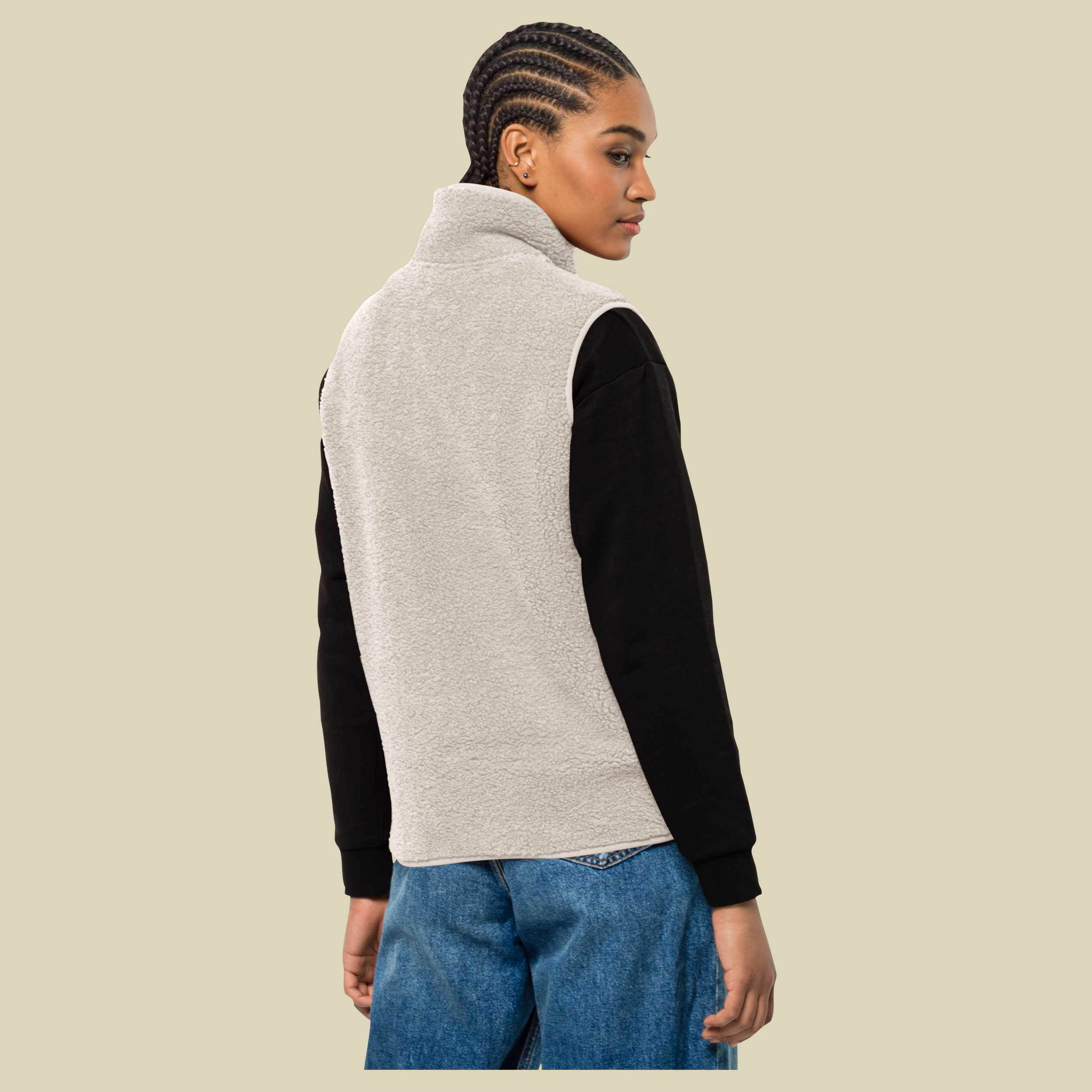 High Curl Vest Women Größe S Farbe winter pearl