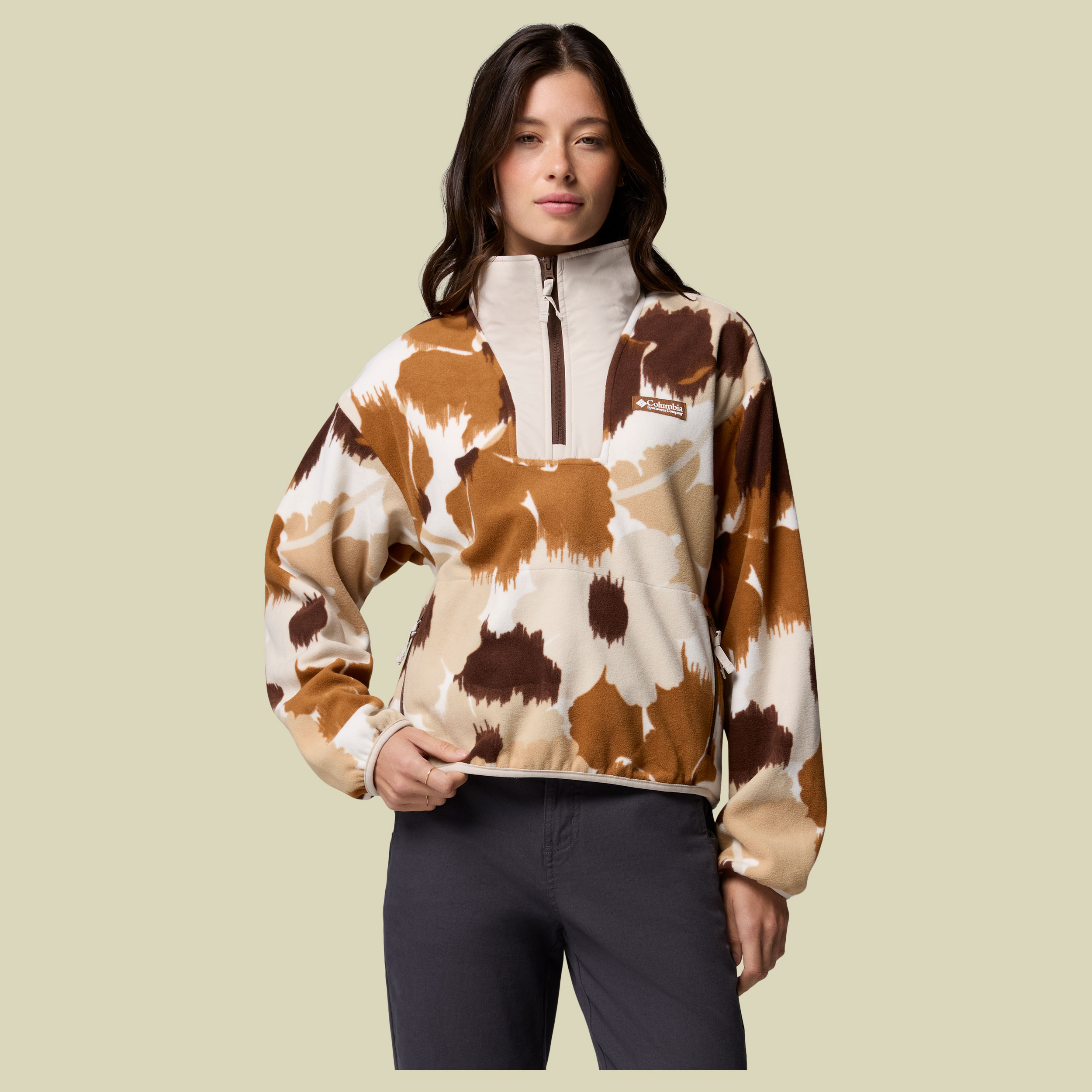 Sequoia Grove II Printed Half Zip Women XS braun - camel brown ikatbloom