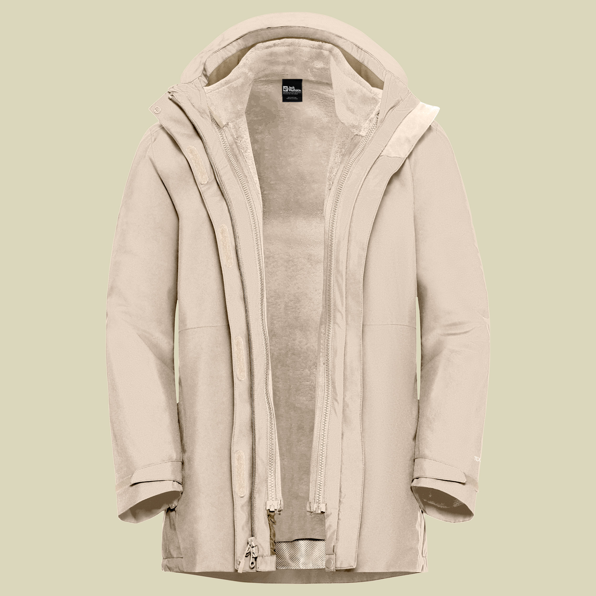 Rotwand 3IN1 Jacket Women XL grau1 - oyster