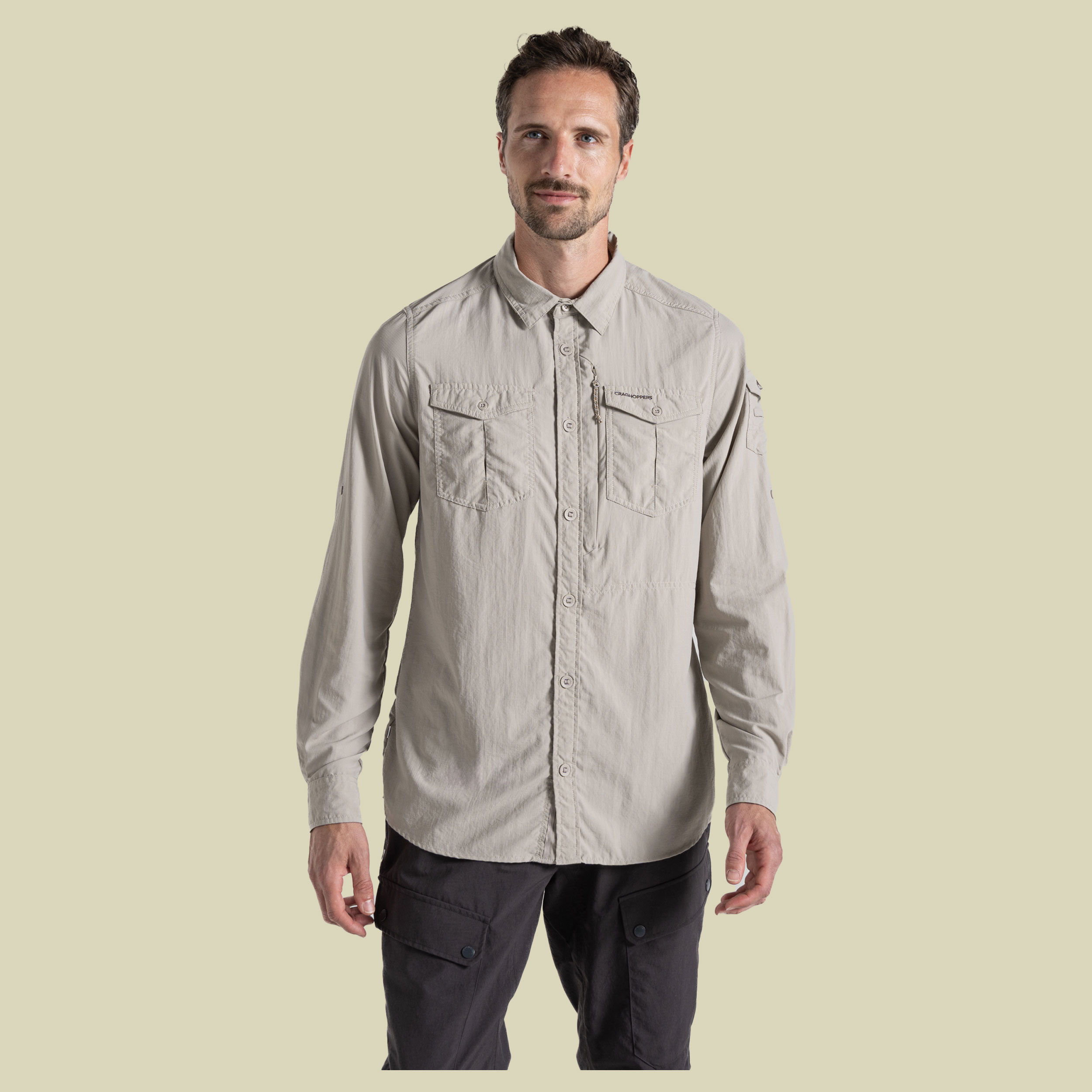 NosiLife Adventure Long Sleeved Shirt III Men M beige - parchment