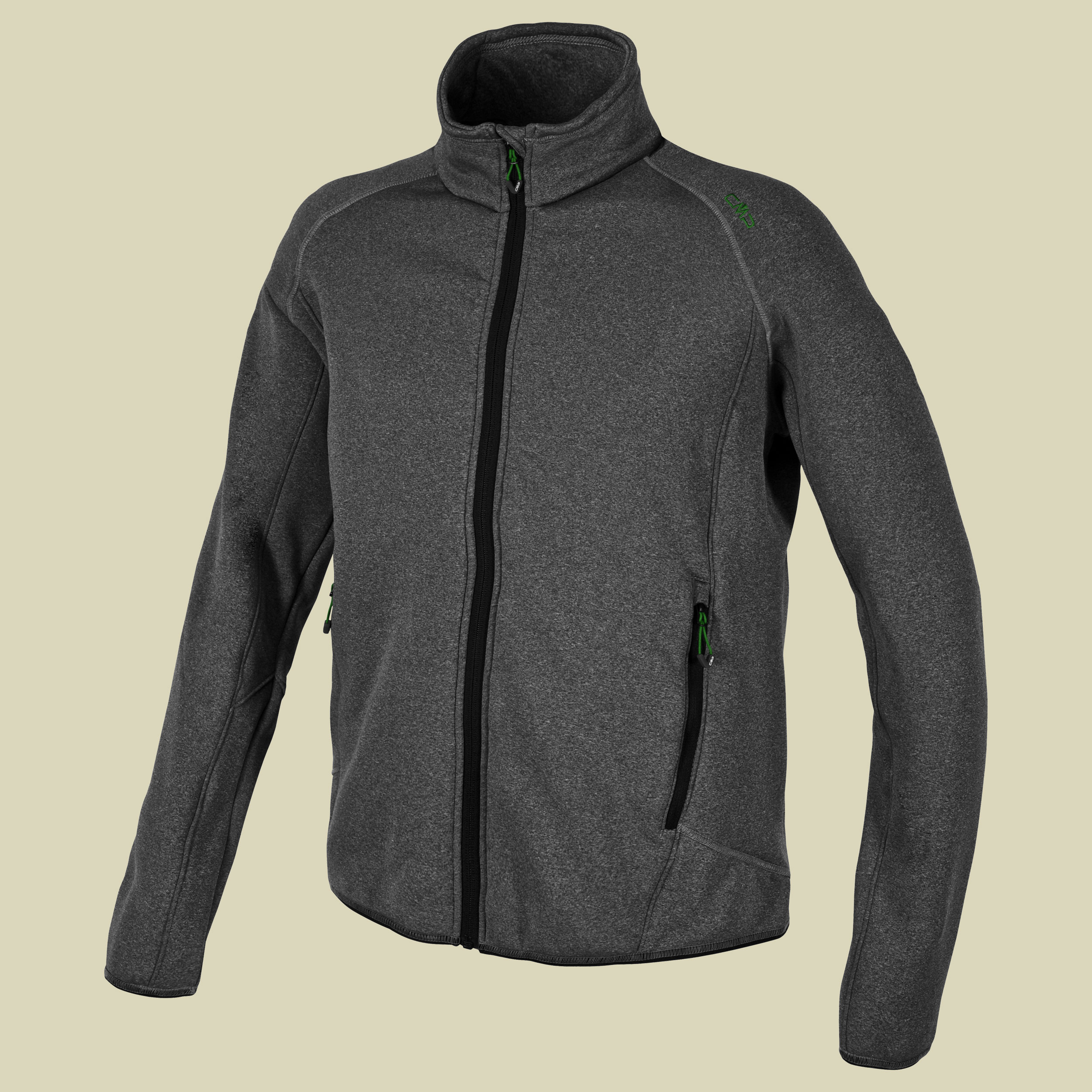 Man Fleece Jacket 3E60757 Größe 48 Farbe 067P grey/nero - pepper green