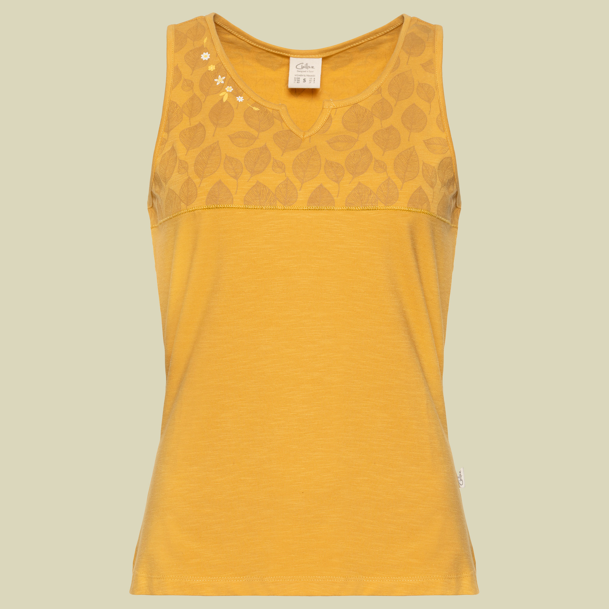 Korfu Leaves Women 38 gelb - Farbe ochre