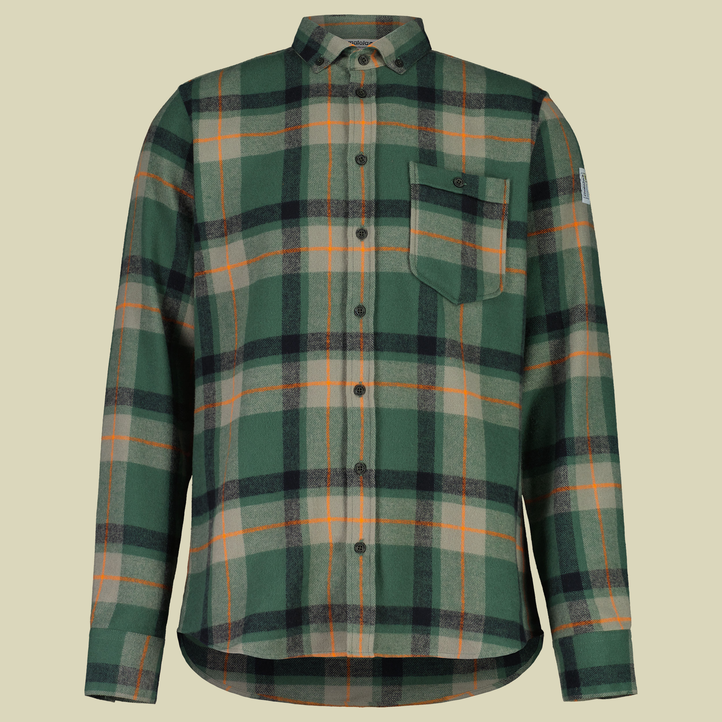 DucanM. Organic Flannel Shirt Men L grün - Farbe deep forest multi