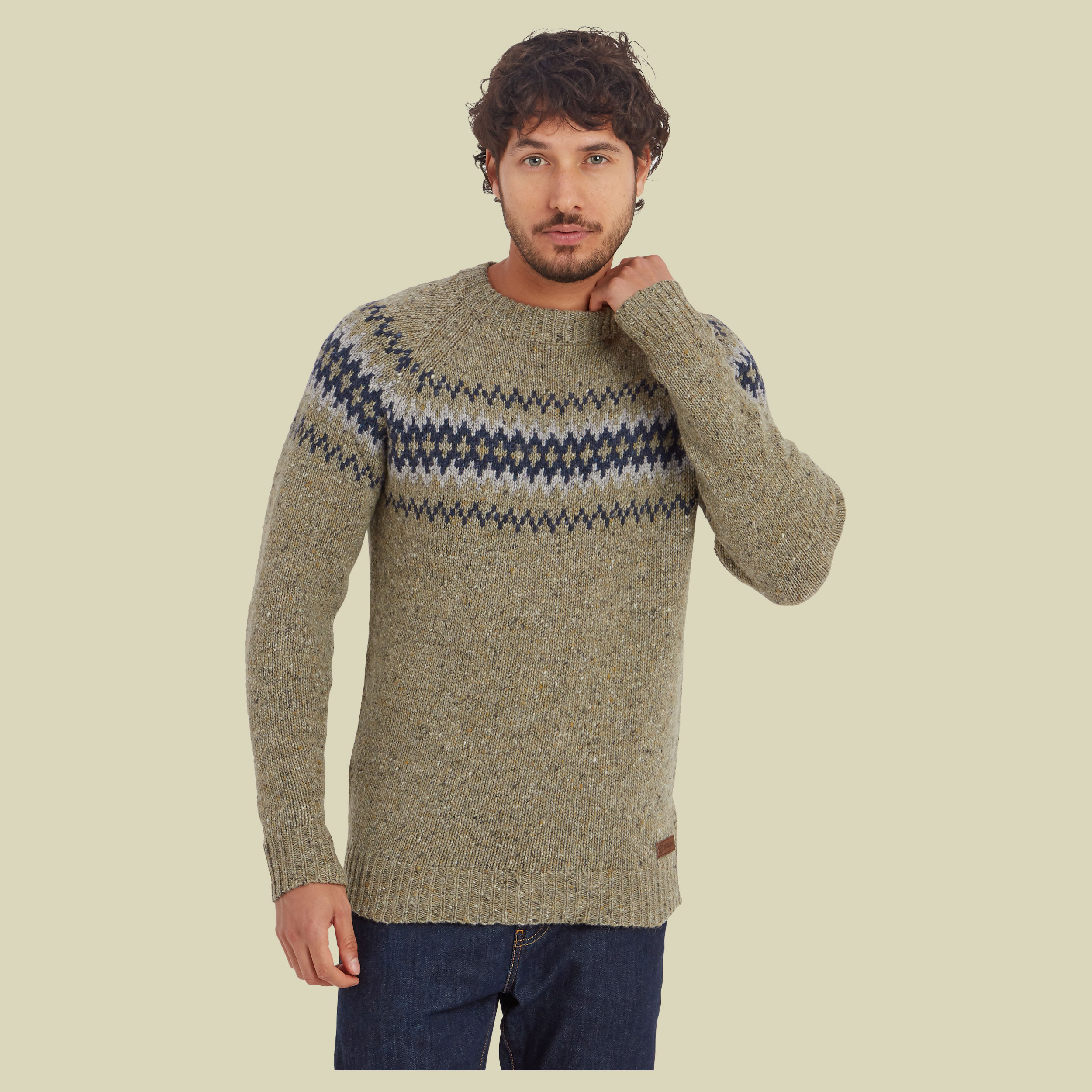 Dumji Crew Sweater Men braun2 XL - Farbe herb