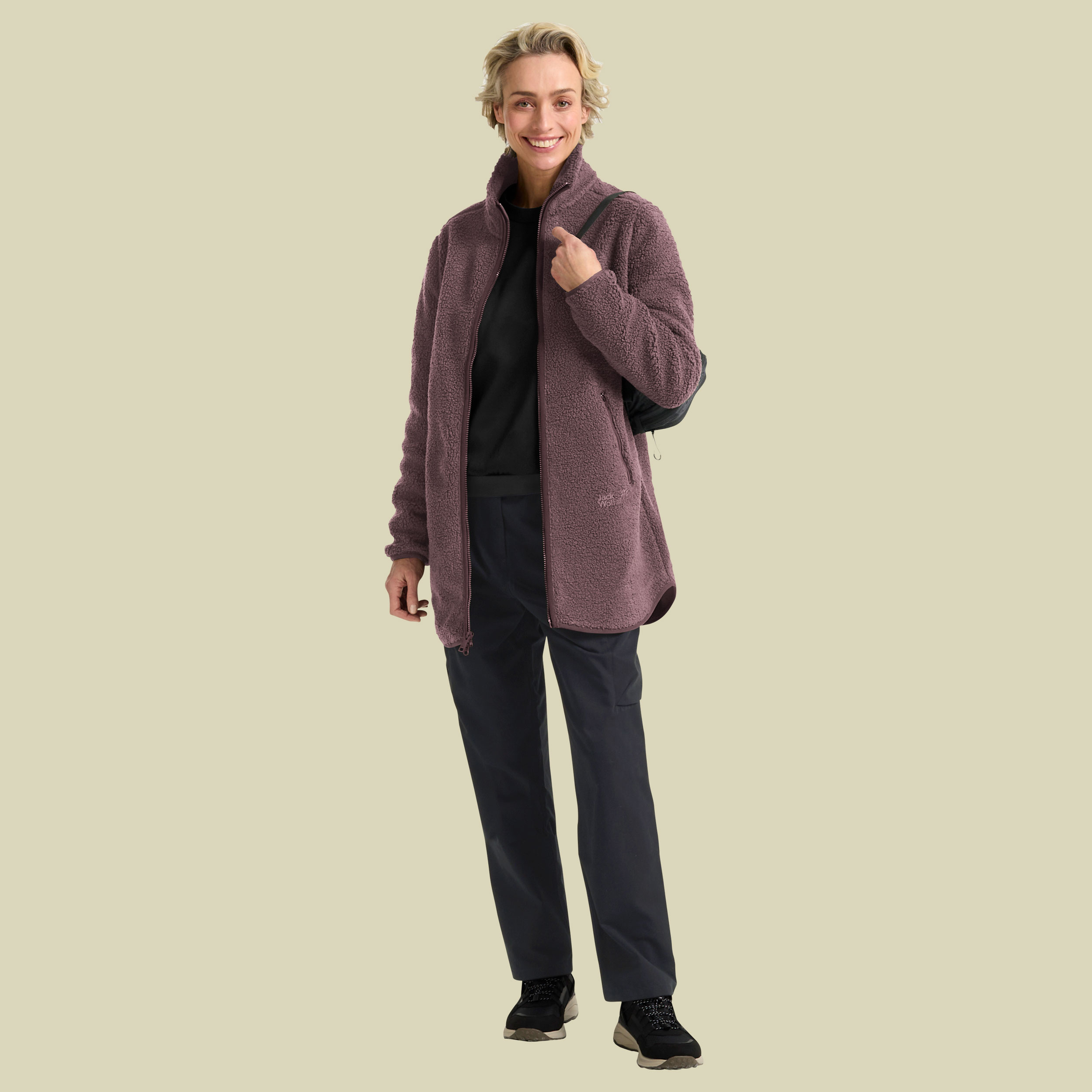 High Curl Coat Women XXL lila