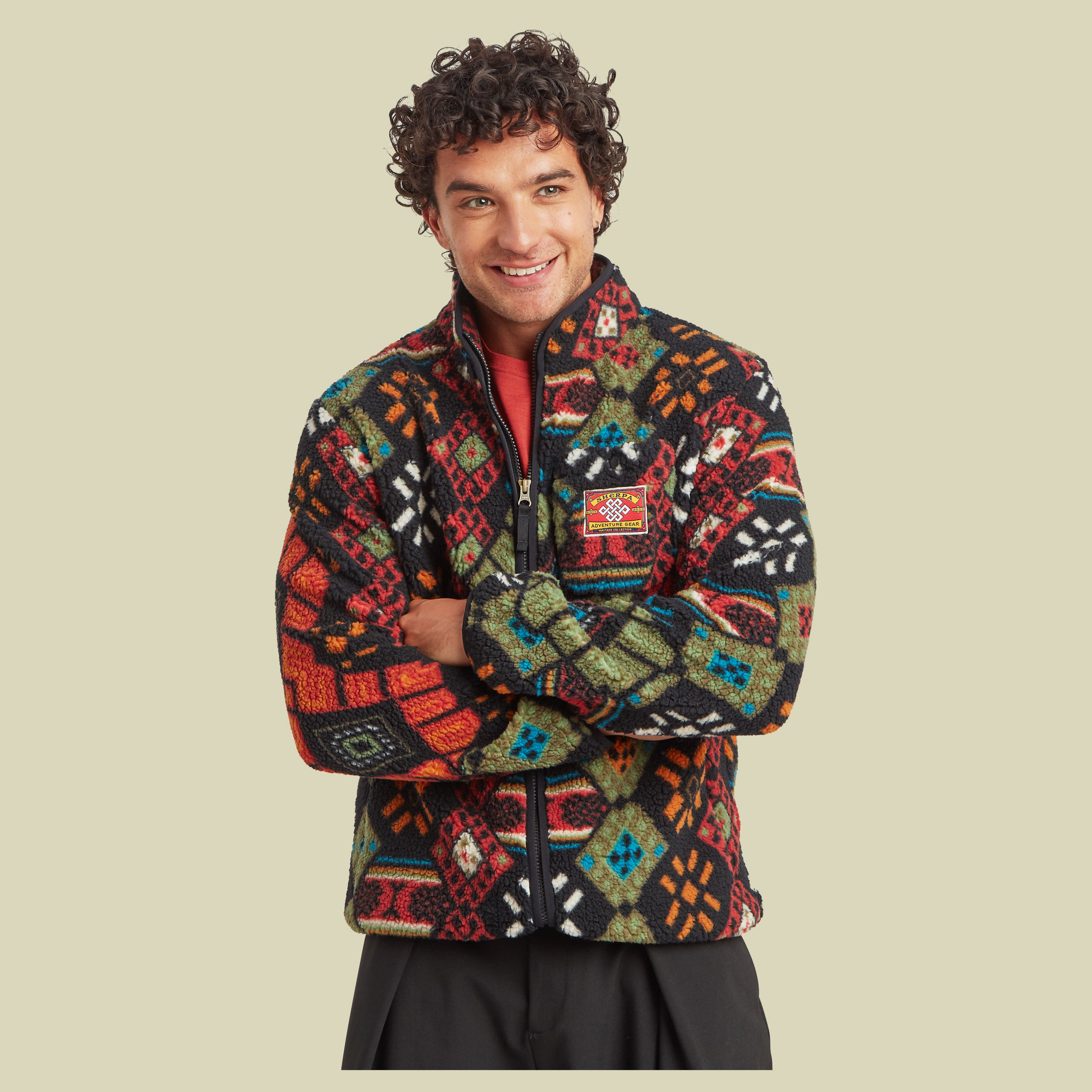 Tarcho Printed Full Zip Jacket Men L mehrfarbig - black bhutan