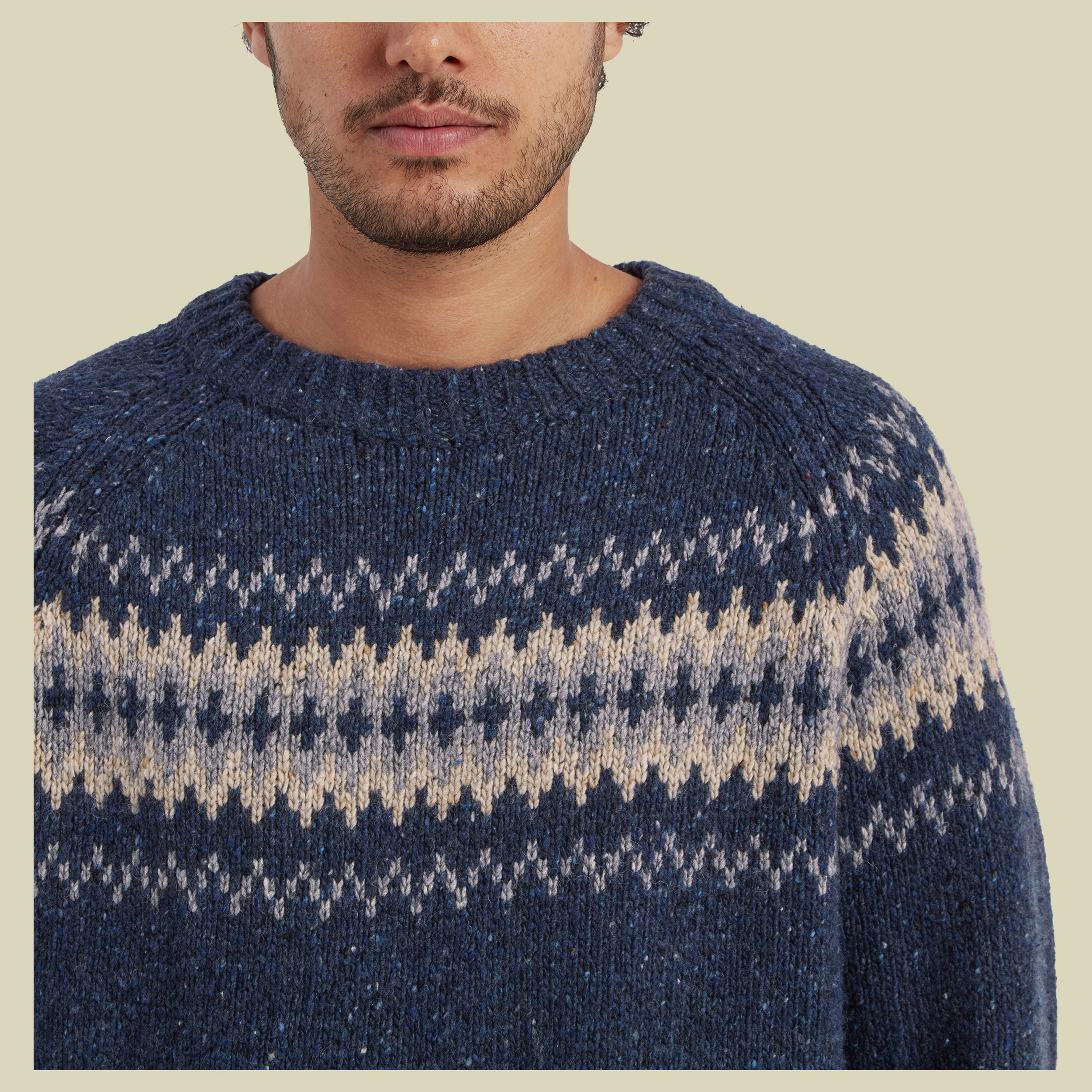 Dumji Crew Sweater Men blau L - rathee multi