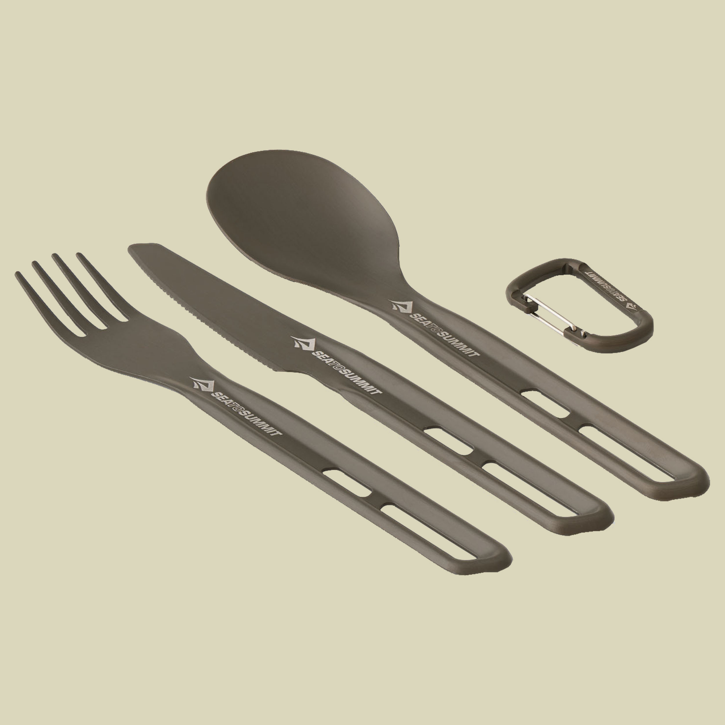 Frontier UL Cutlery Set - [3 Piece] grau - aluminium hard anodised grey