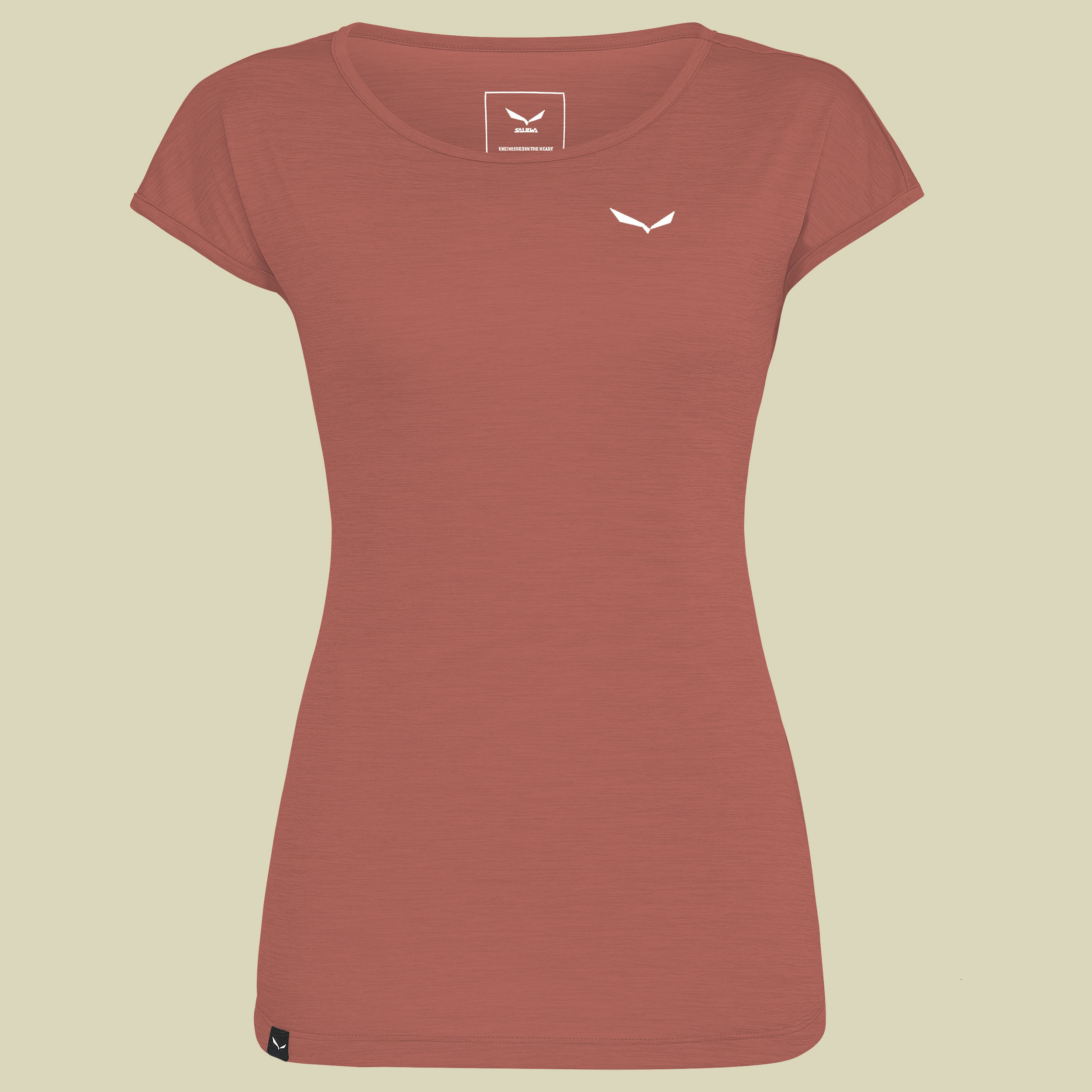 Puez Melange Dry W S/S Tee Women rot 36 - etruscan red melange