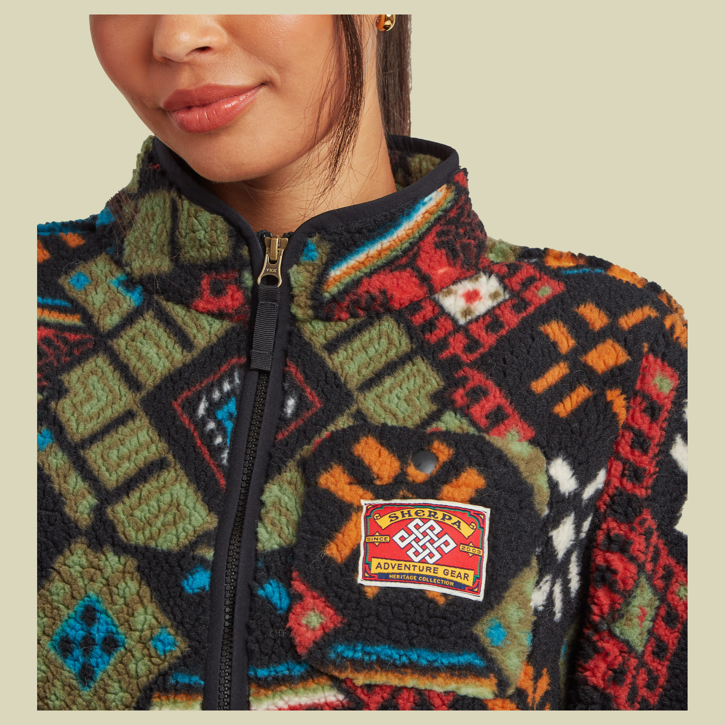 Tarcho Printed Full Zip Jacket Women XS mehrfarbig - black bhutan