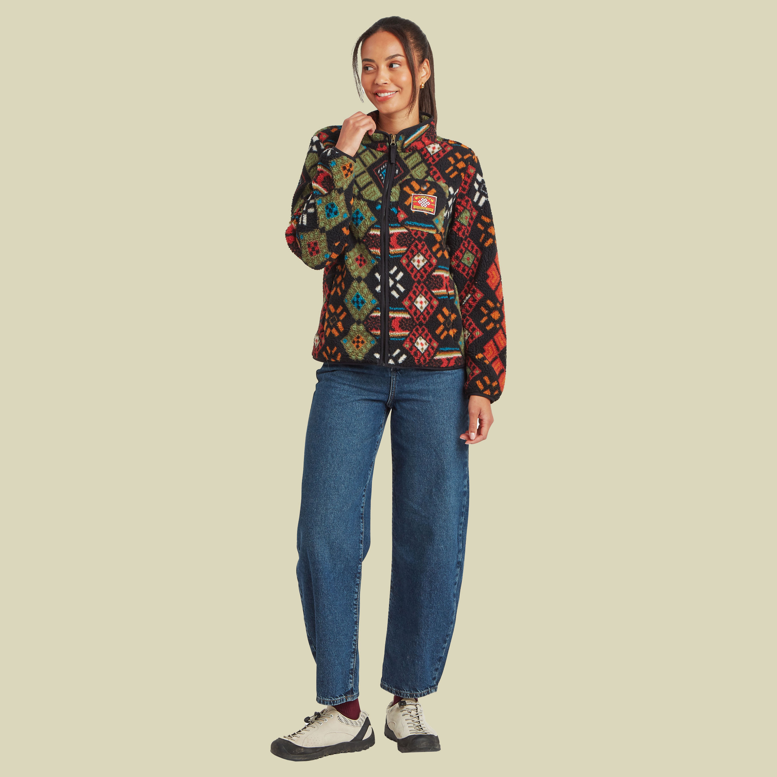 Tarcho Printed Full Zip Jacket Women XS mehrfarbig - black bhutan