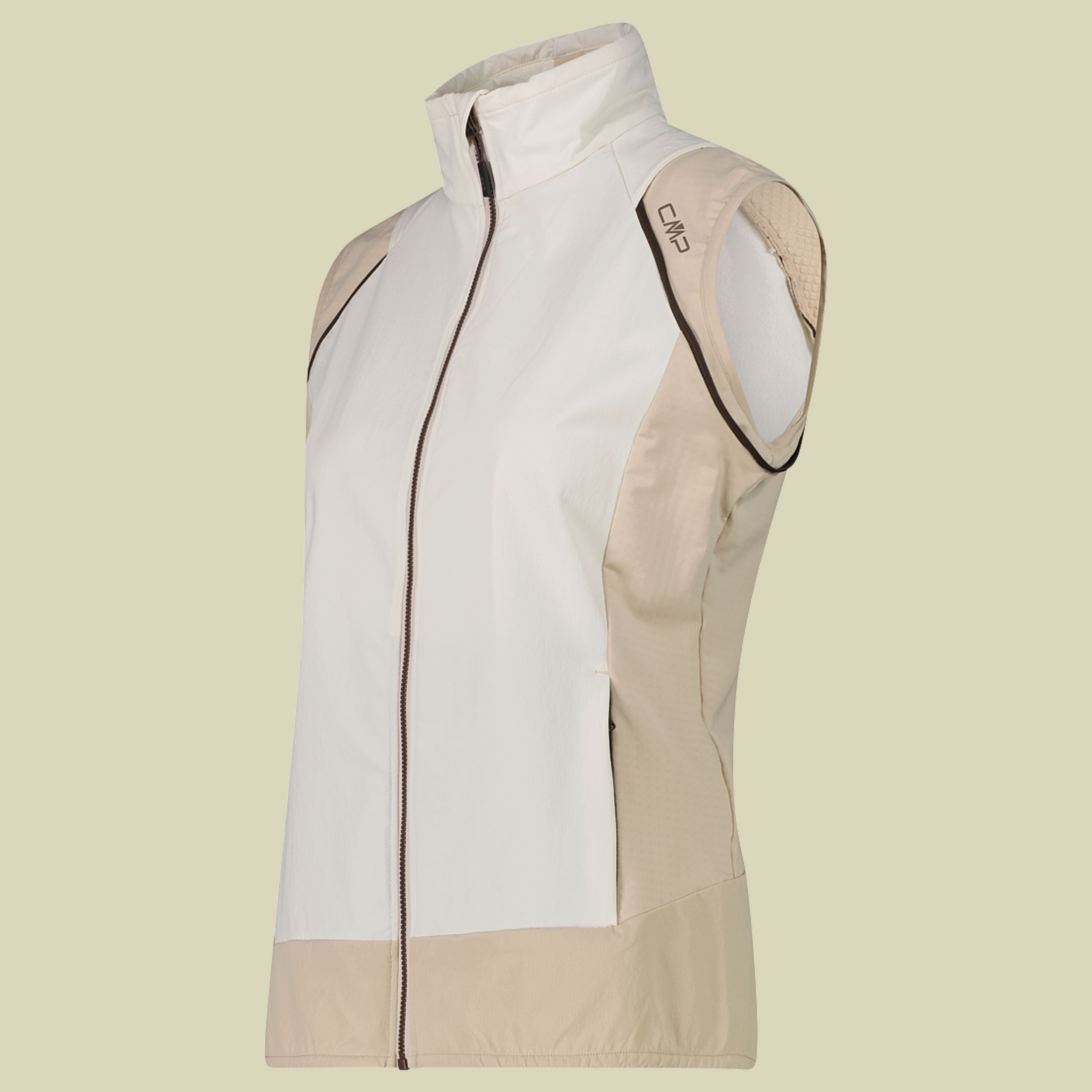 Woman Jacket Hybrid with detachable sleeves 44 beige - Farbe offwhite