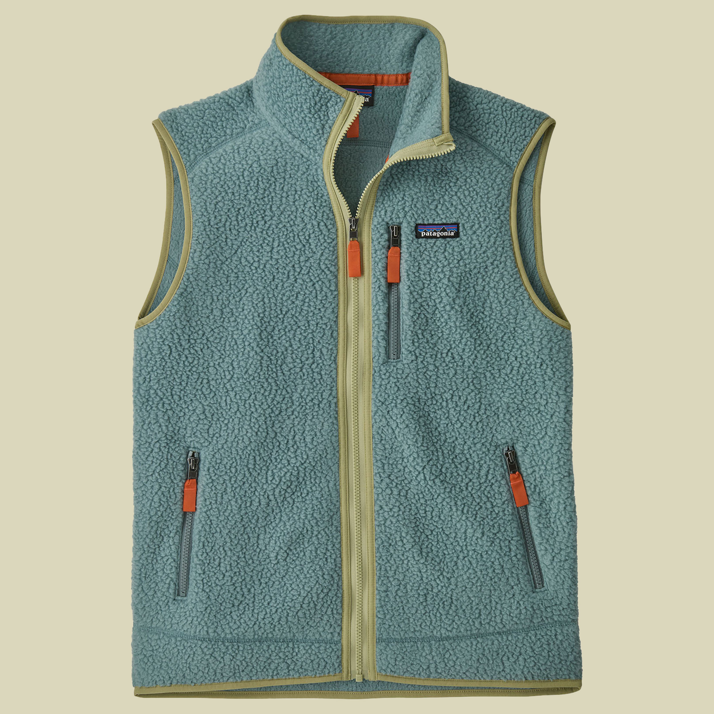 Retro Pile Vest Men blau L - blue sage