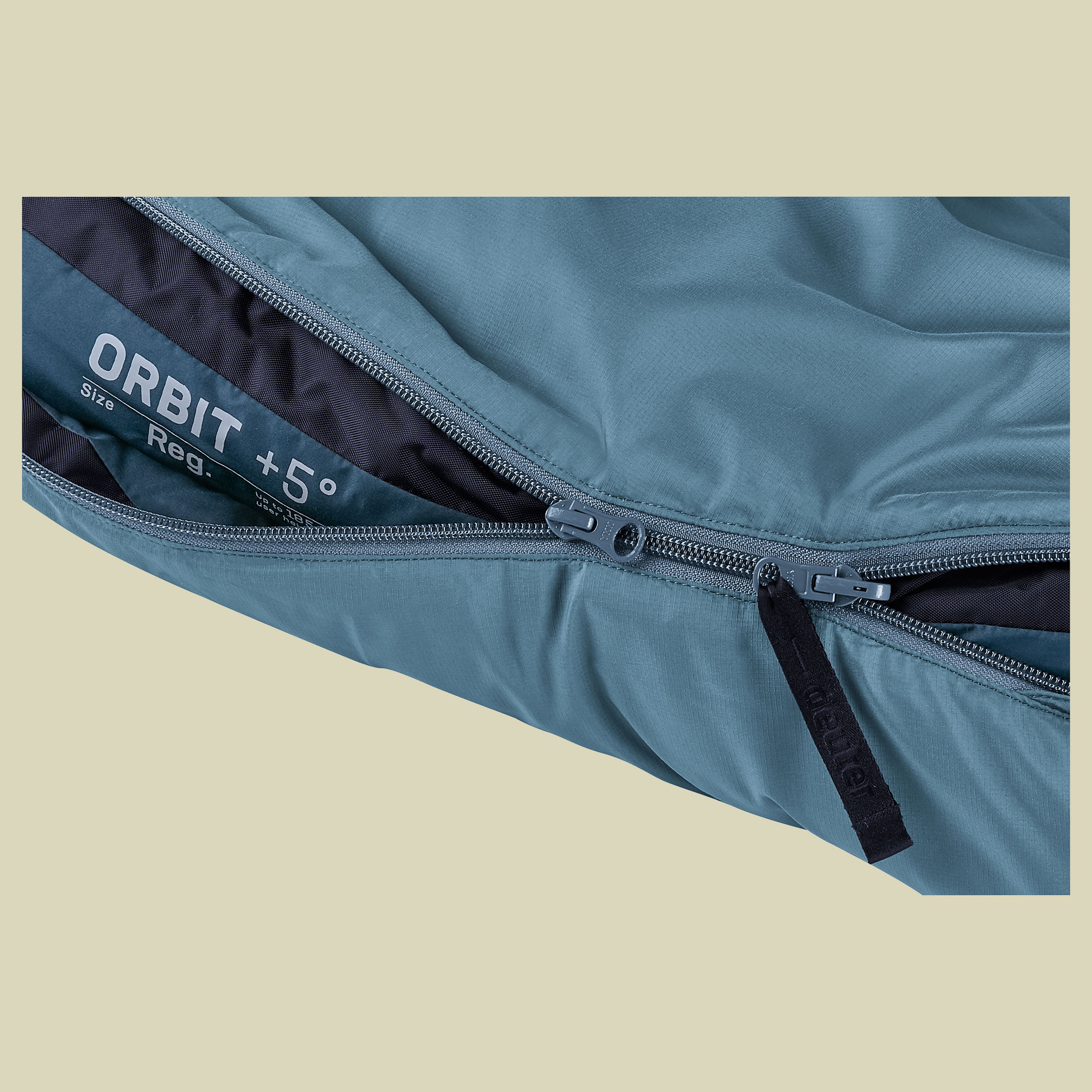 Orbit +5 Grad bis Körpergröße 185 cm Farbe atlantic-ink, Reißverschluss links