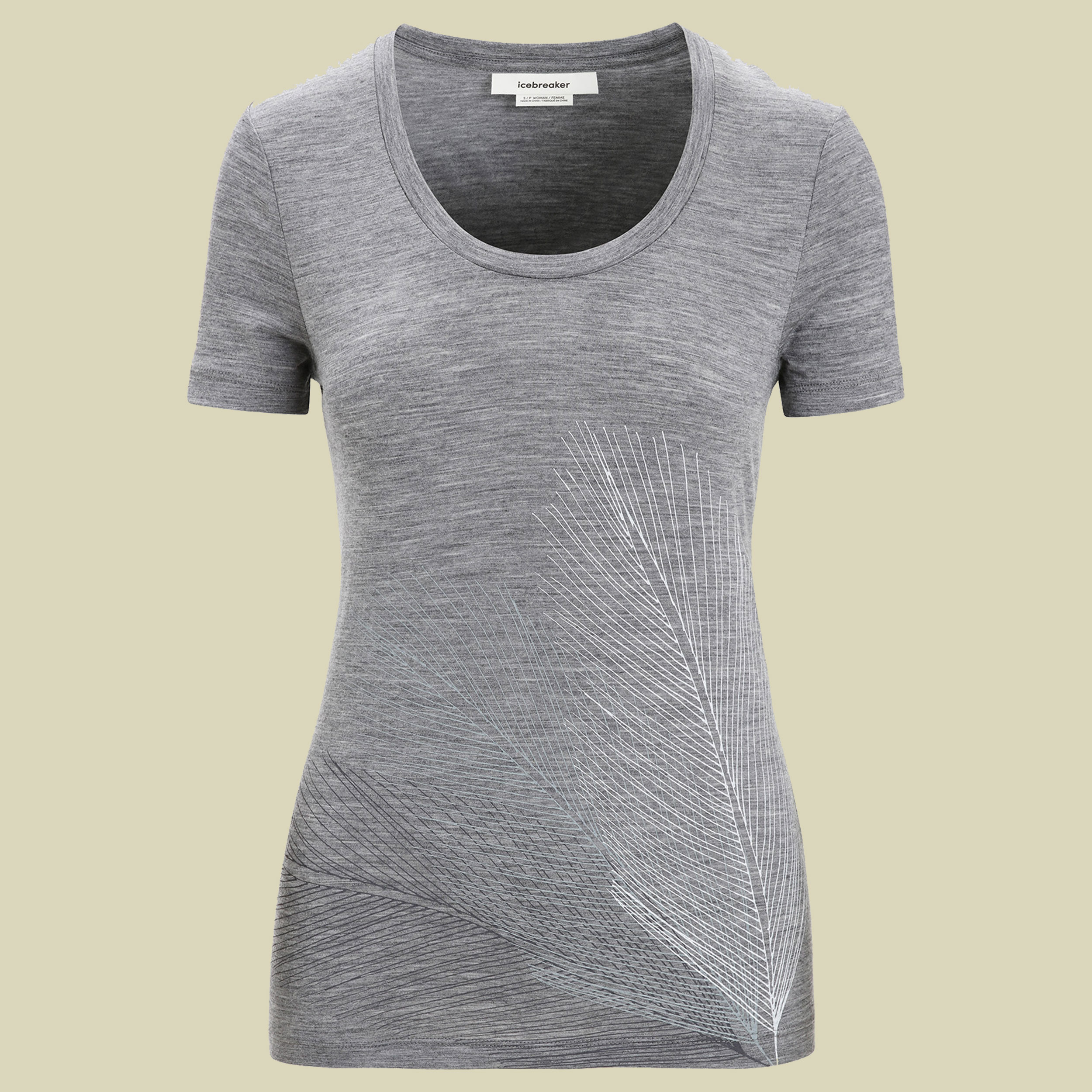 Tech Lite II SS Scoop Graphic Collection Women Größe S Farbe plume-gritstone heather