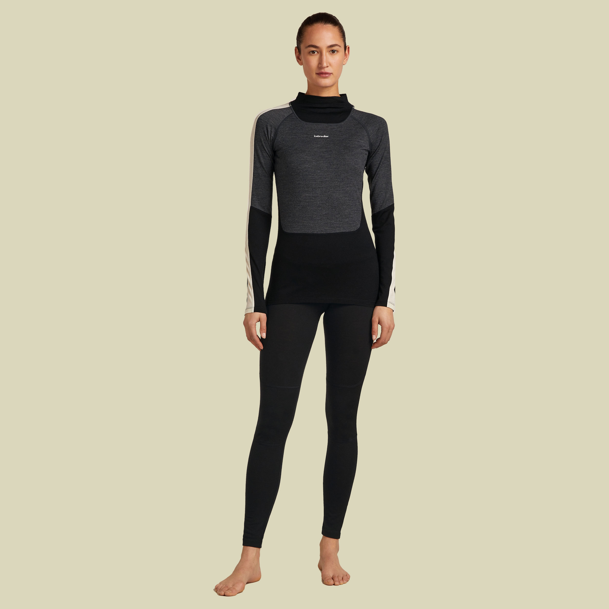 Merino 200 Oasis+ LS High Neck Women Merino 200 Oasis+ LS High Neck Women XL grau - black/jet hthr/undyed/CB