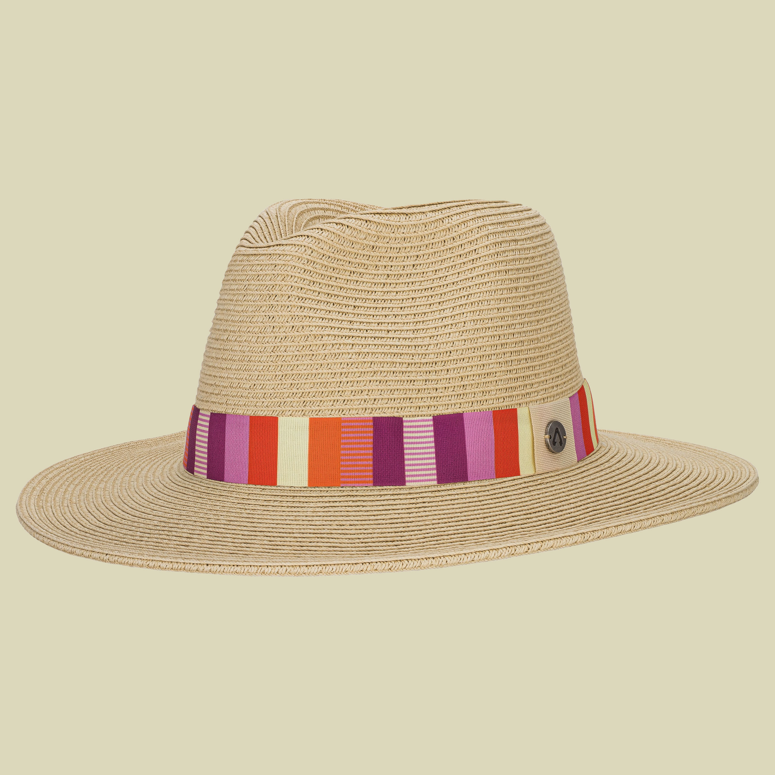 P.A.C. Ecuador Panama Straw Hat S/M hellbeige/gestreift - light beige - blush stripe