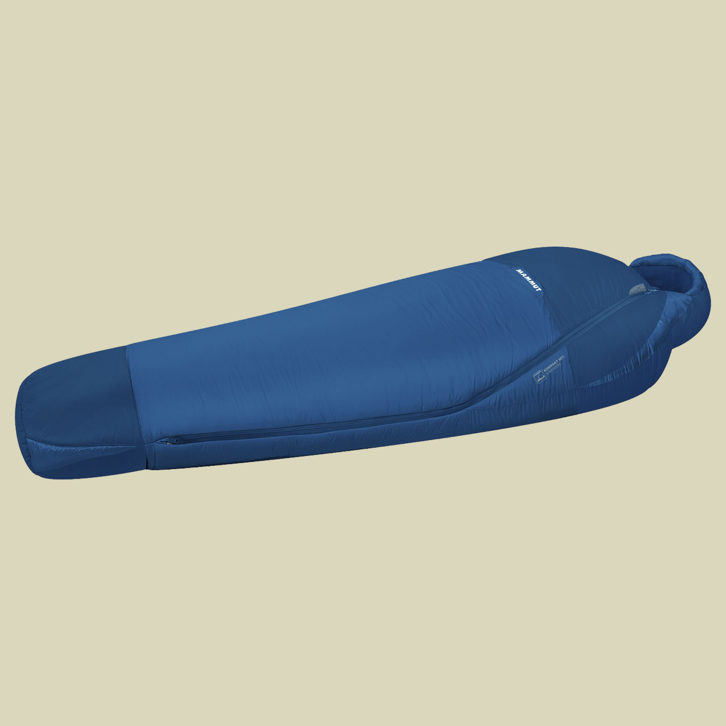 Kompakt MTI 3-Season bis Körpergröße 195 cm dark cyan-cobalt, Reißverschluss links