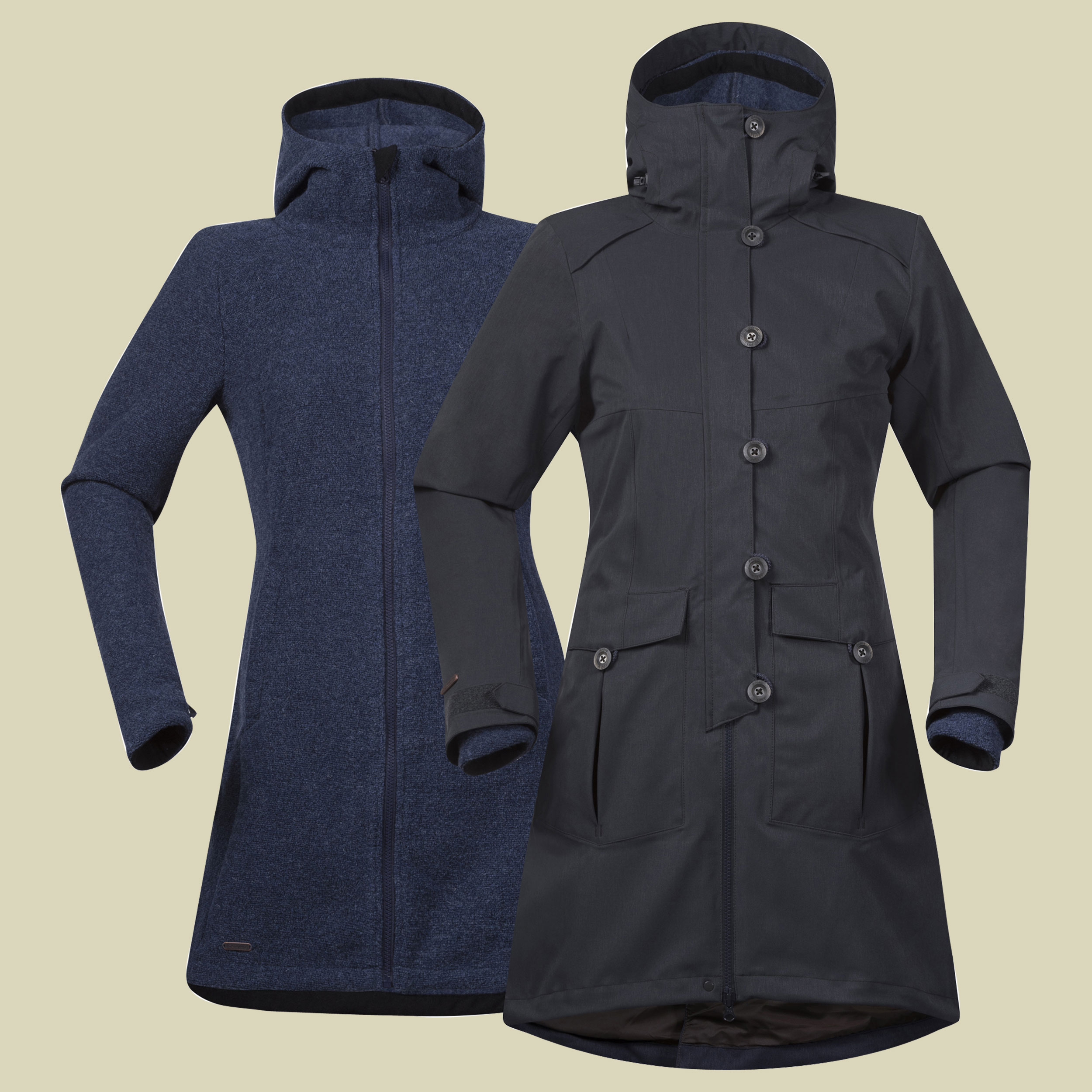 Bjerke 3 in 1 Lady Coat Größe XS Farbe charcoal/night blue