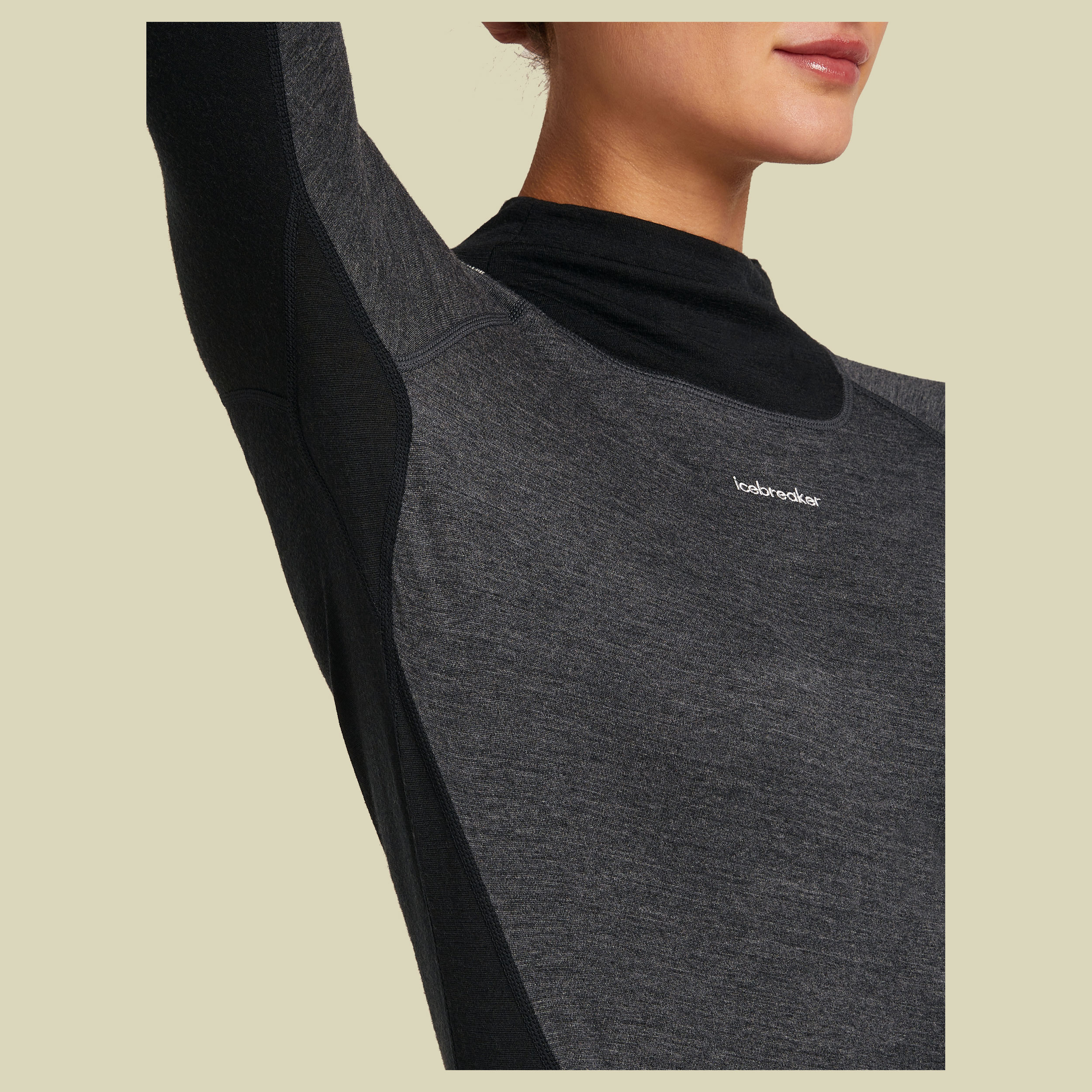 Merino 200 Oasis+ LS High Neck Women Merino 200 Oasis+ LS High Neck Women XL grau - black/jet hthr/undyed/CB