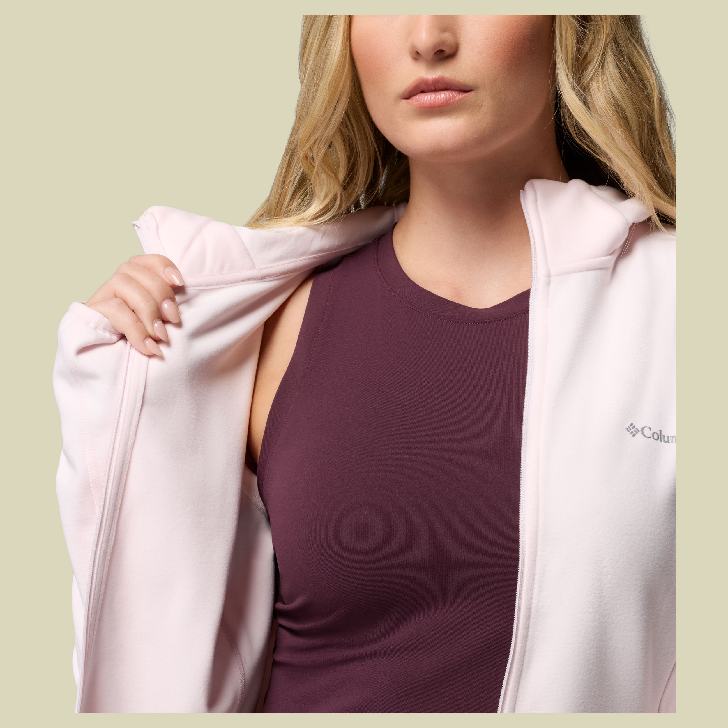 Star Valley Hooded Full Zip Women XL pink - powder pink