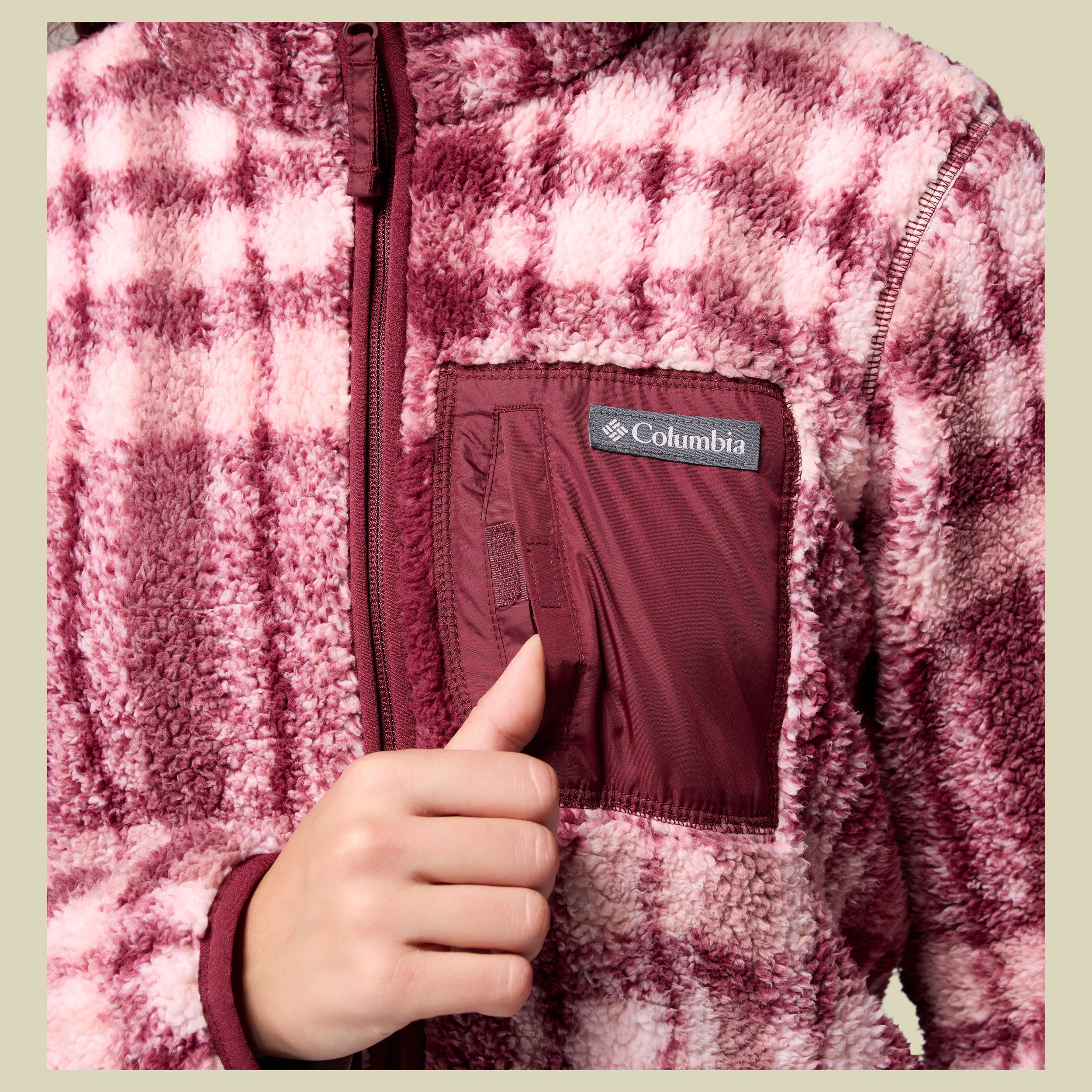 West Bend Print Full Zip II Women XS rot 2 - Farbe rich wine herringplaid