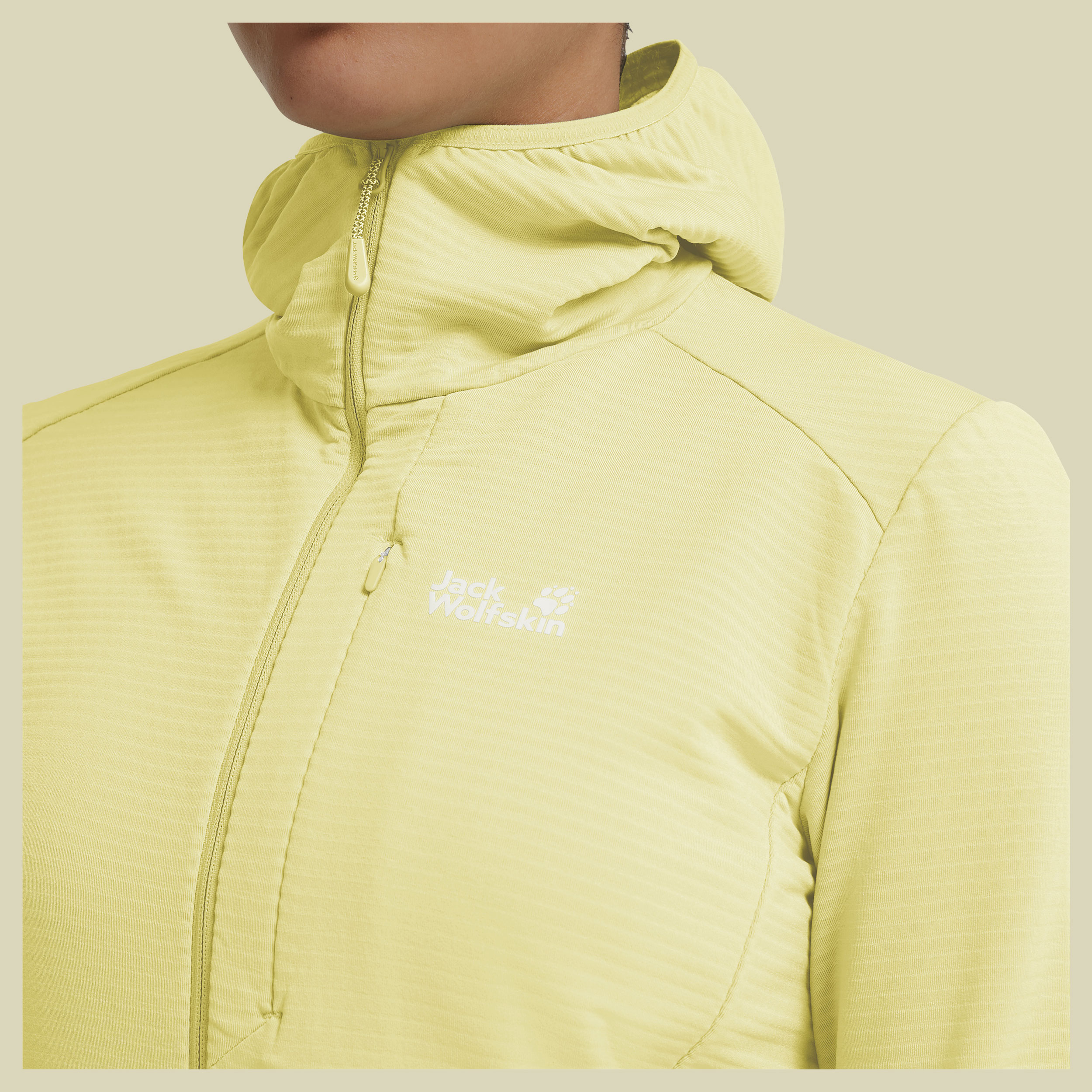 Litestride Hooded FZ Jacket Women XL beige - daisy